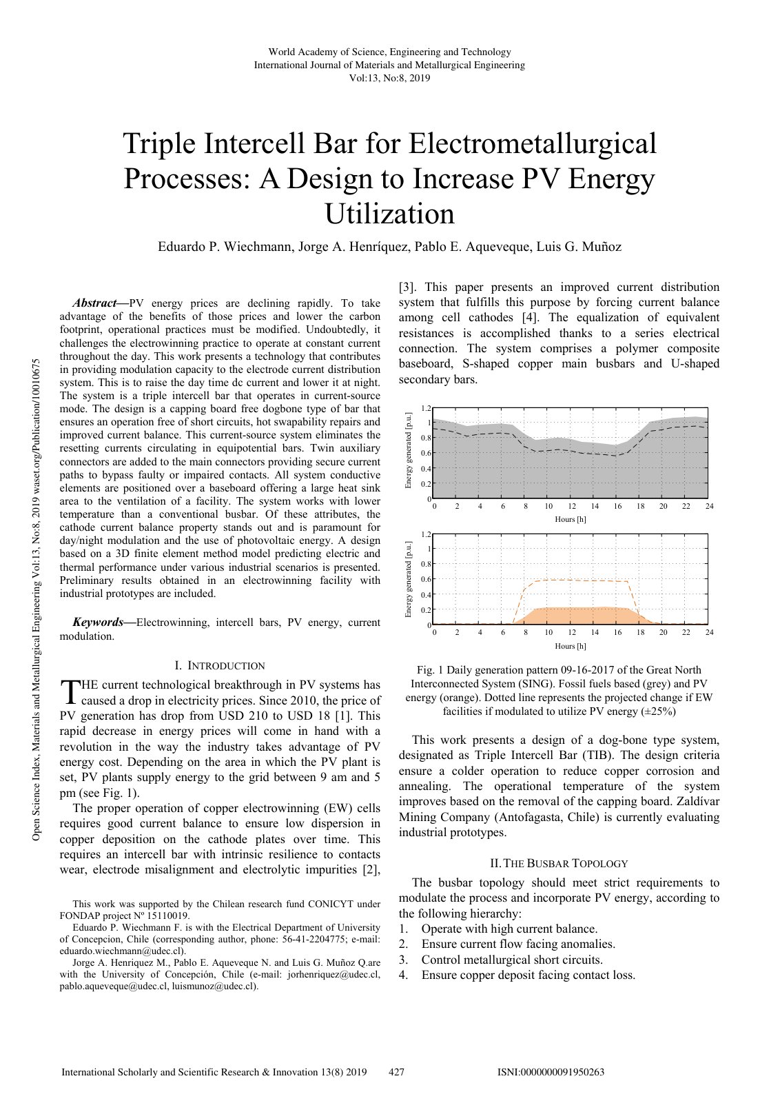 First page of Triple Intercell Bar for Electrometallur
