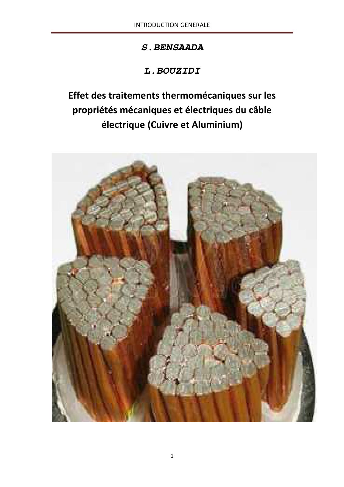 First page of Effet des traitements thermomecaniques s