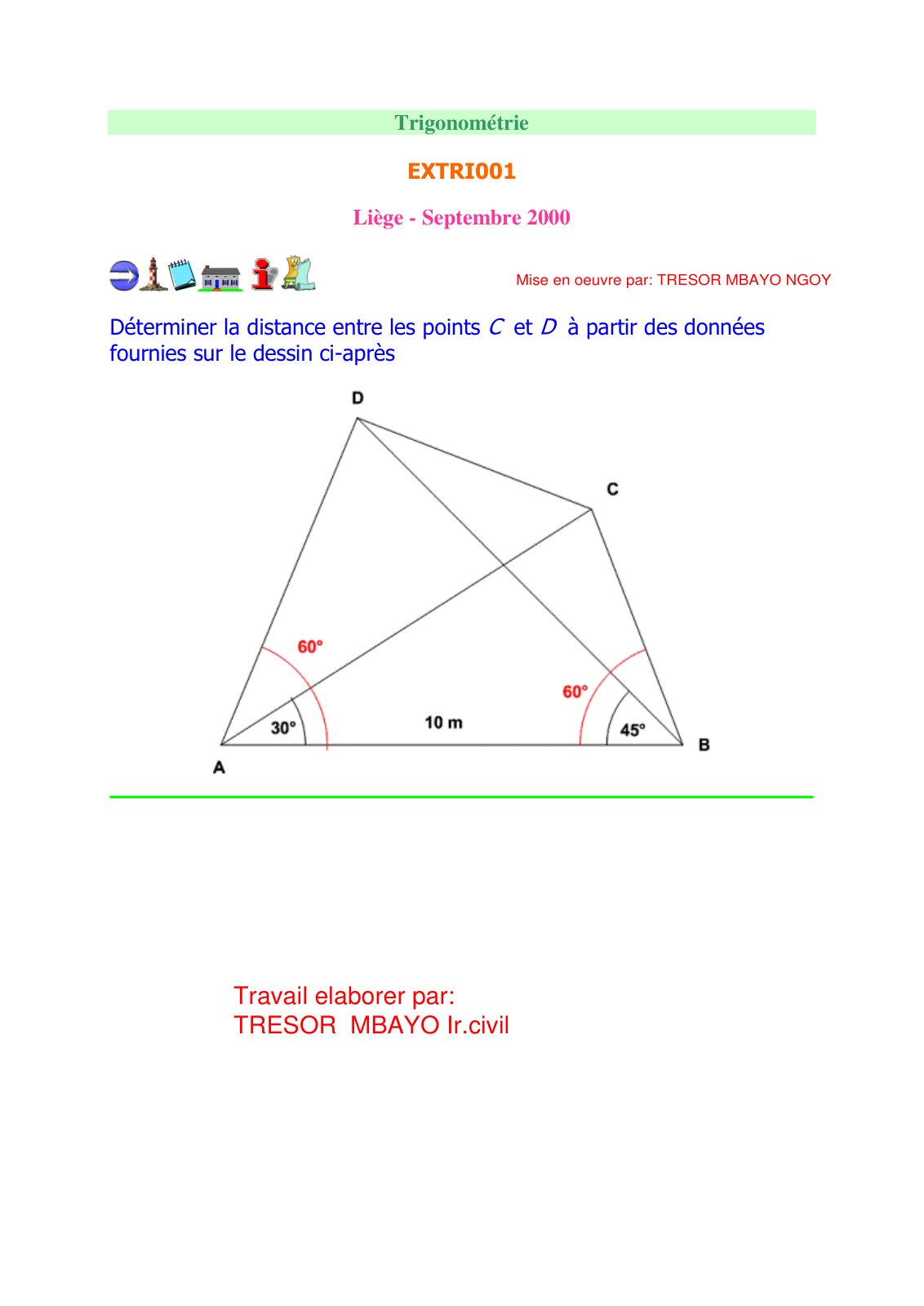 First page of Exercices de trigo 3
