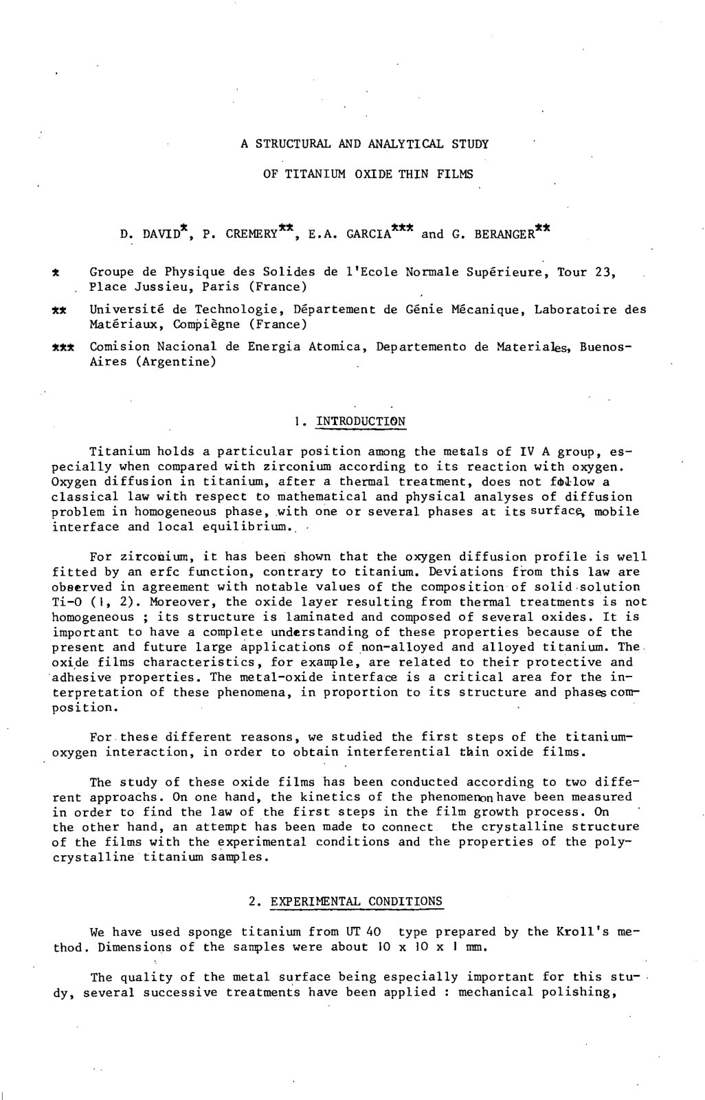 First page of A STRUCTURAL AND ANALYTICAL STUDY OF TITANIUM OXIDE THIN FILMS