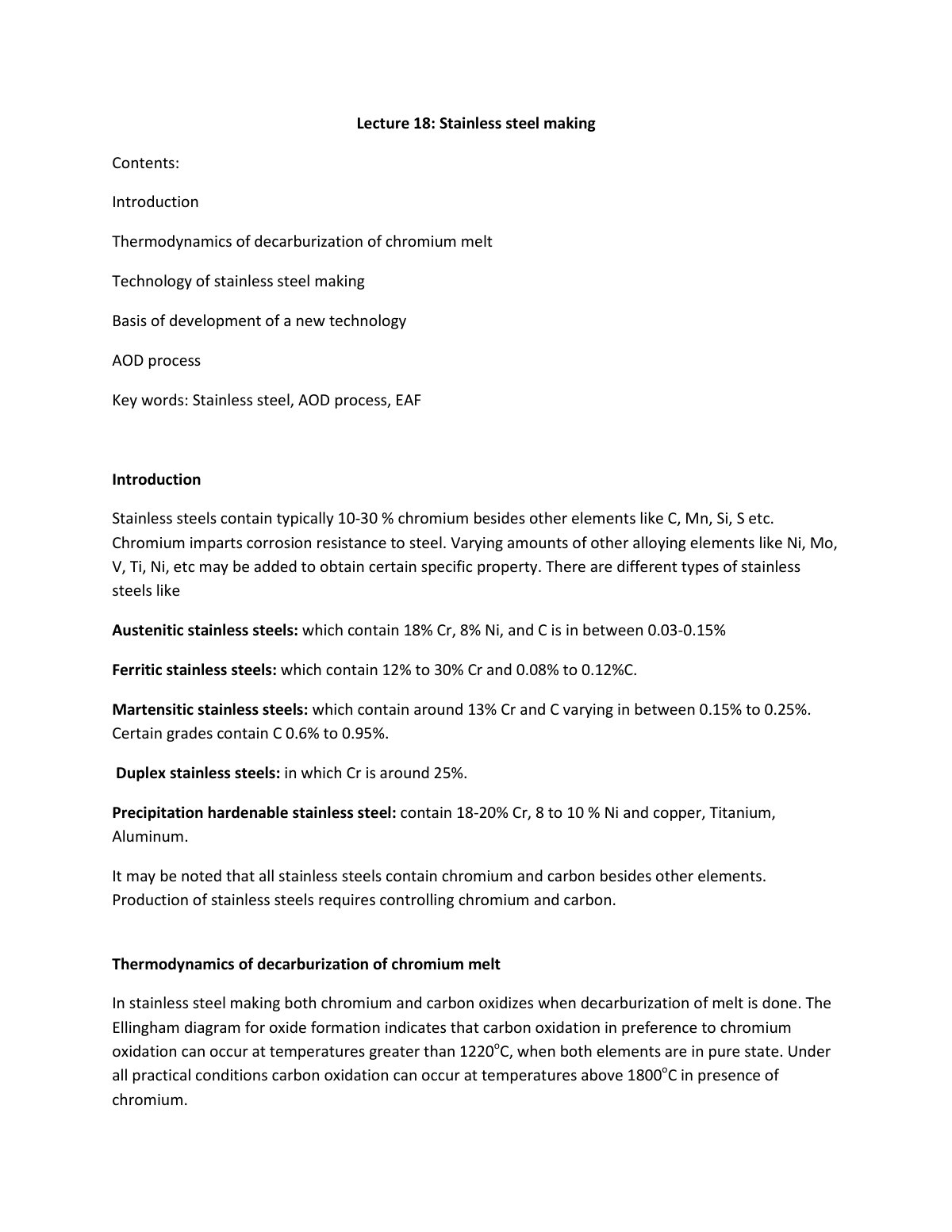 First page of Lecture 18