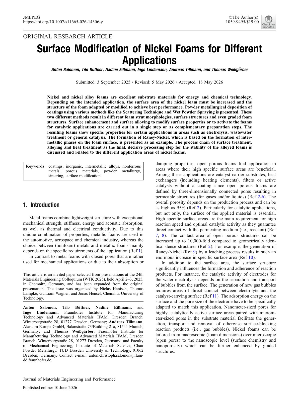 First page of 04 Nickel Foam Surface Modification