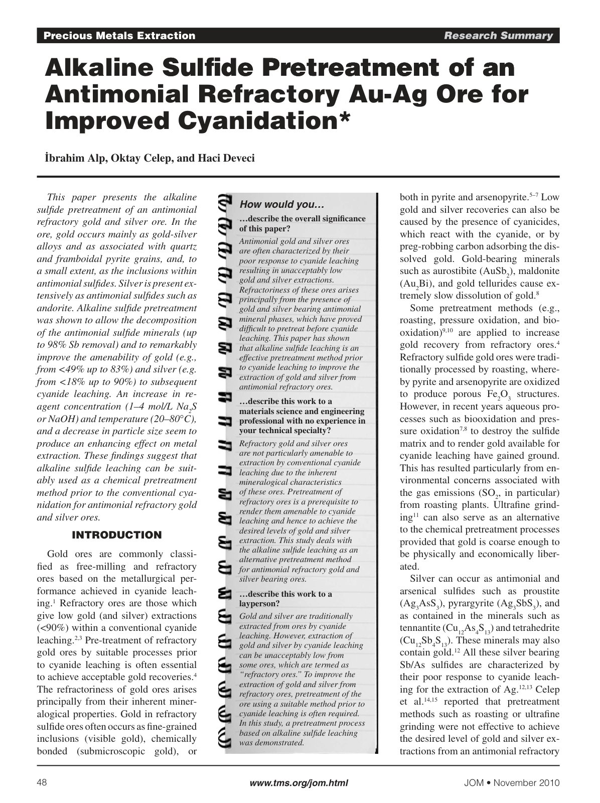 First page of Alkaline sulfide pretreatment of an anti