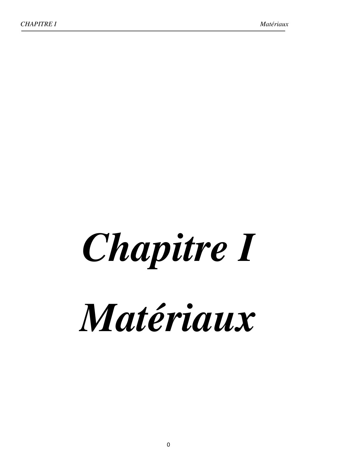 First page of chapitre i   materiaux