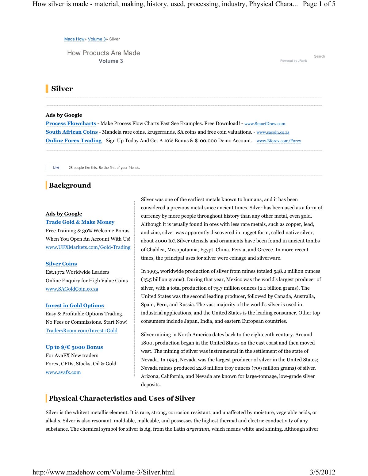 First page of Silver d
