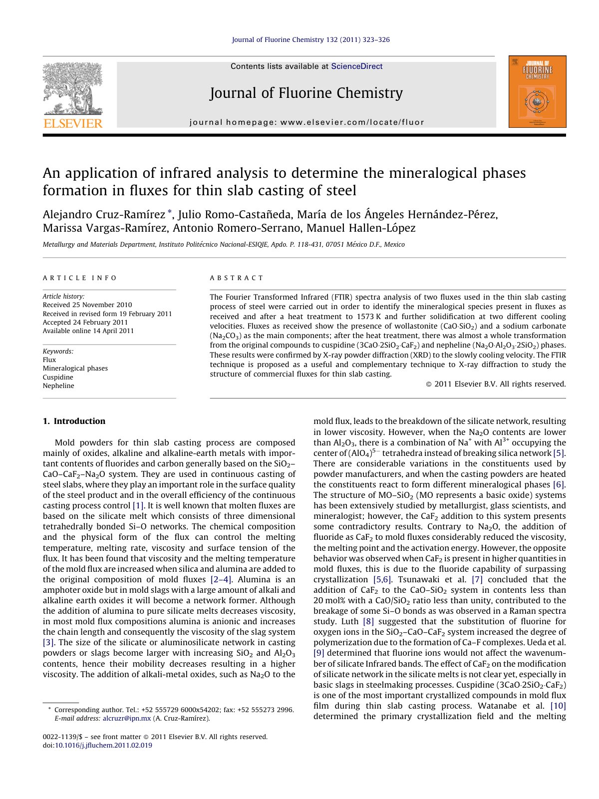 First page of An application of infrared analysis to d