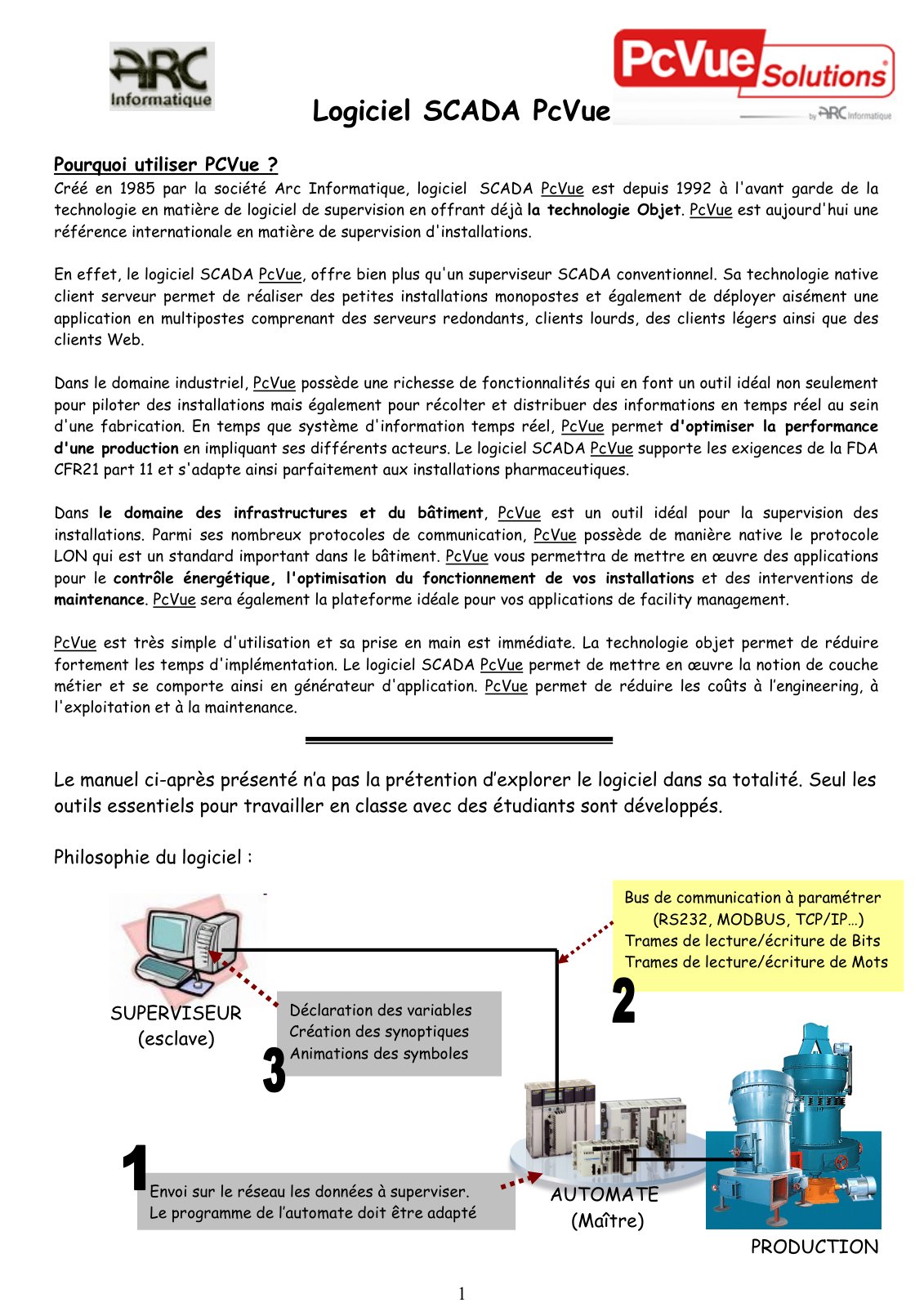First page of scada pcvue