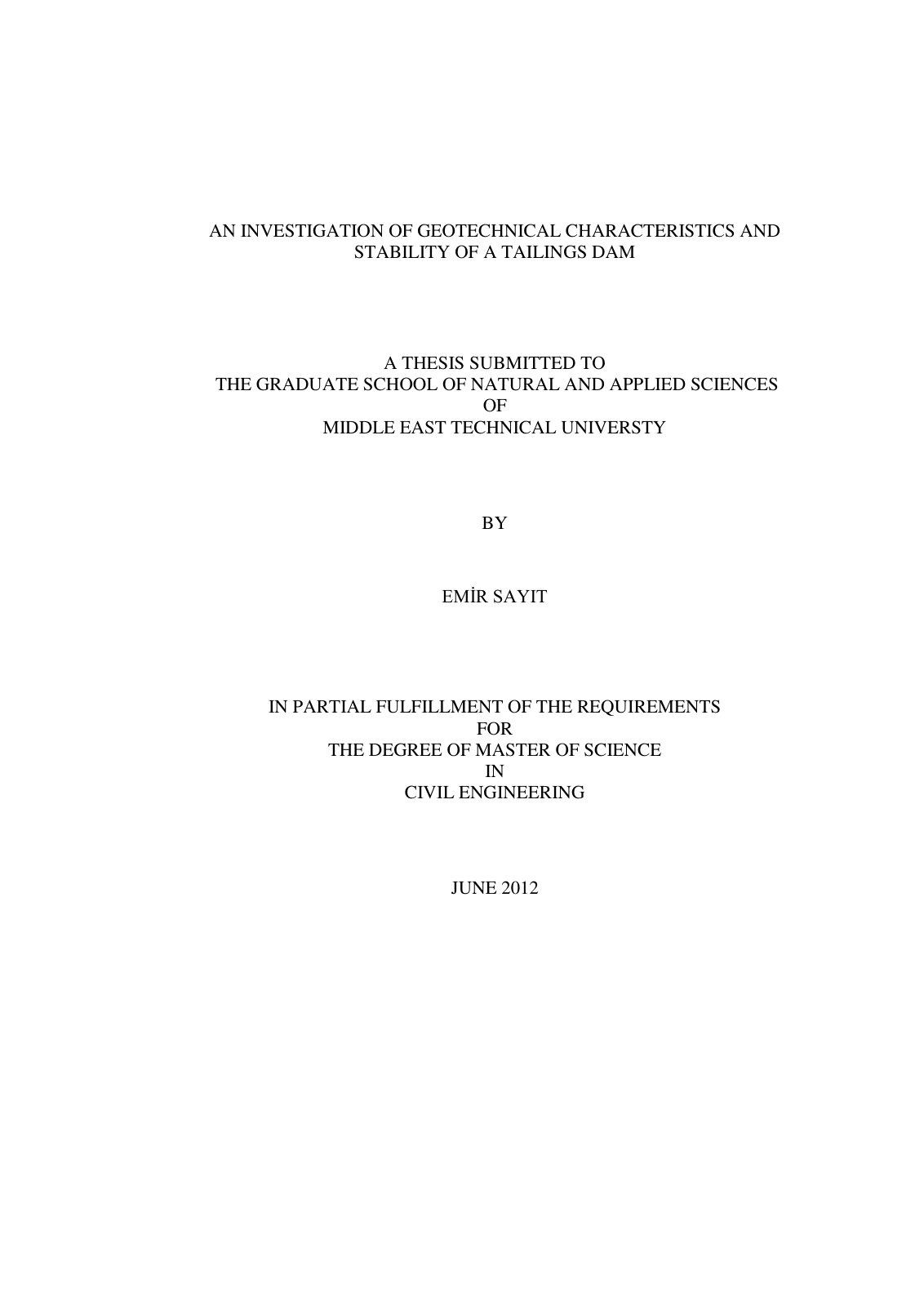 First page of An Investigation of Geotechnical Charact