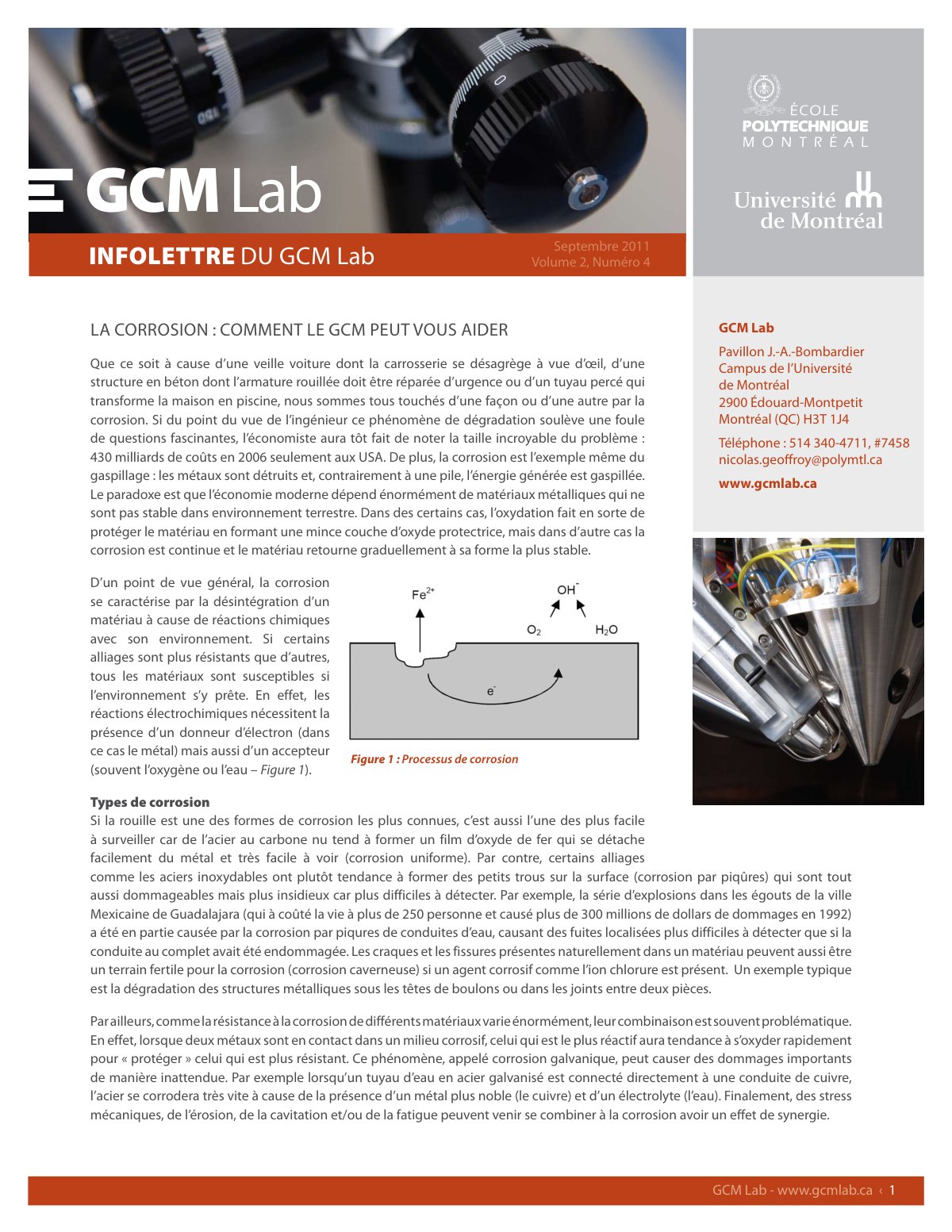 First page of LA CorroSioN : CoMMeNT Le GCM PeUT VoUS AiDer