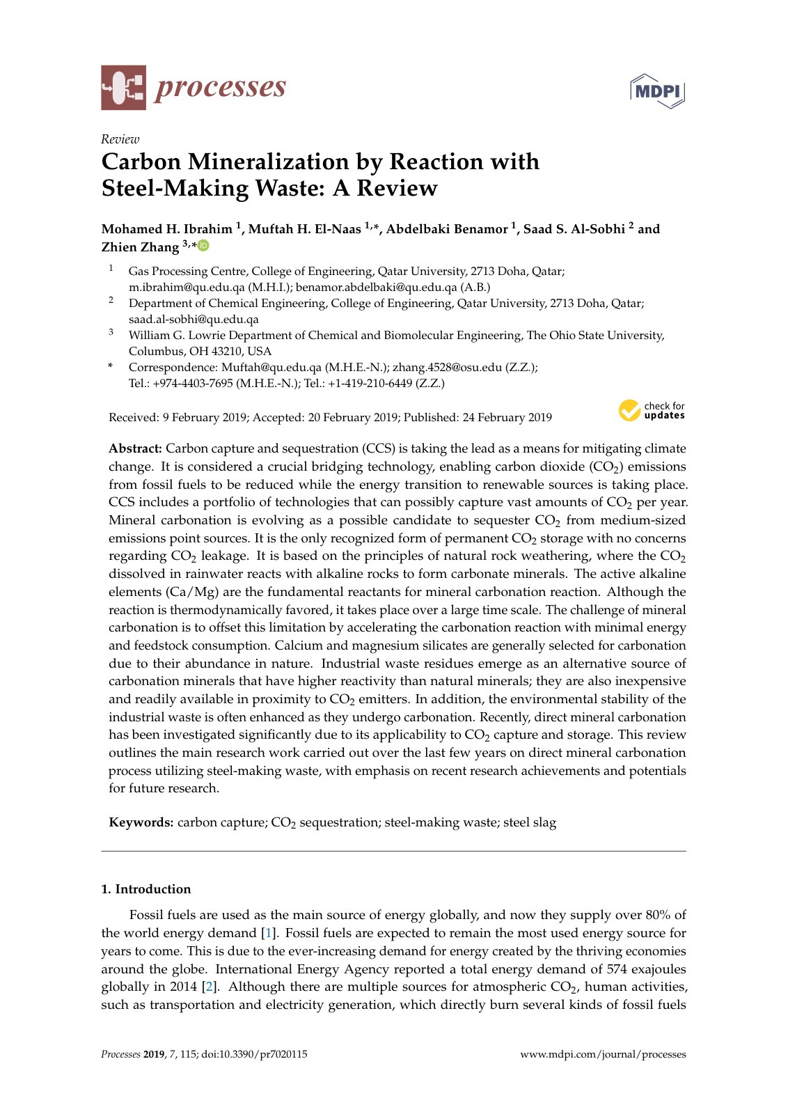 First page of Mineralization Review pdf