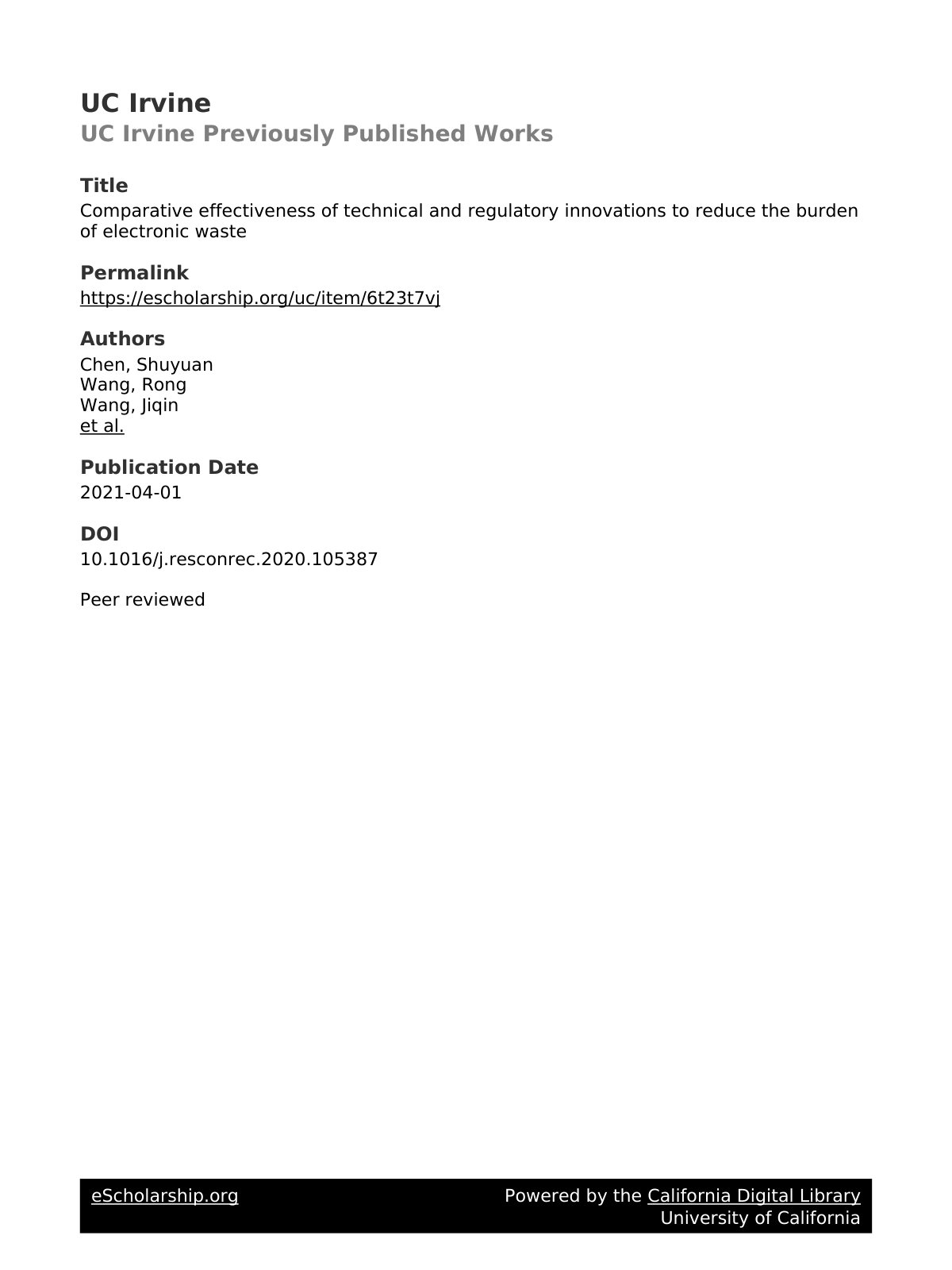 First page of Comparative effectiveness of technical a