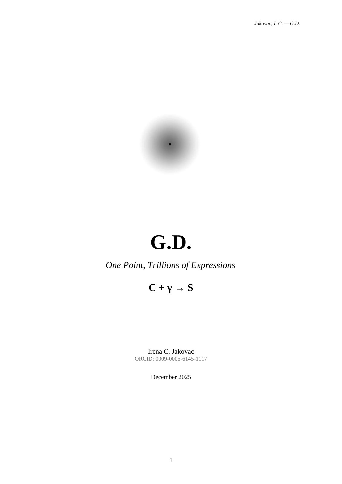 First page of G D One Point Trillions of Expressions A