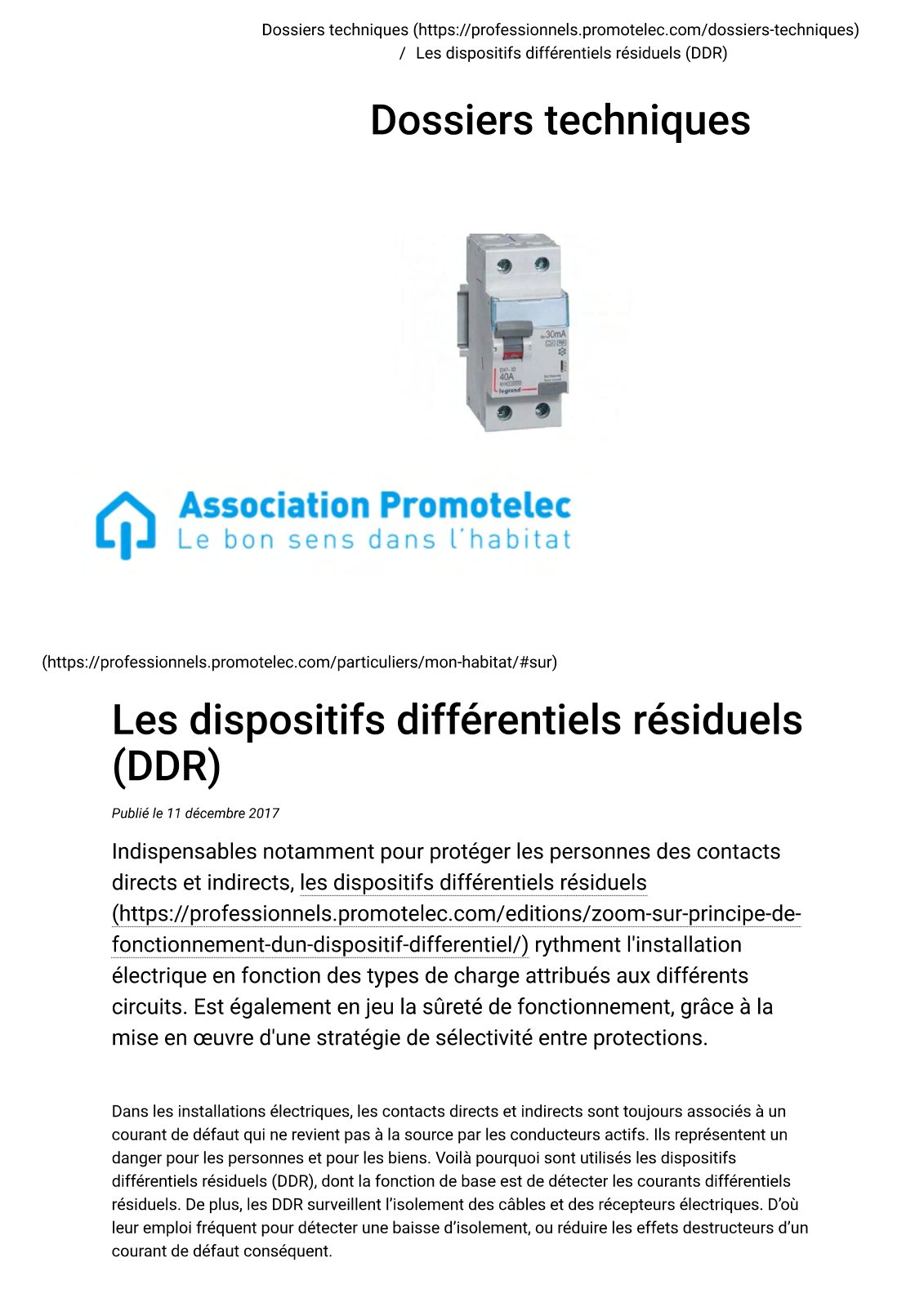 First page of les ddr