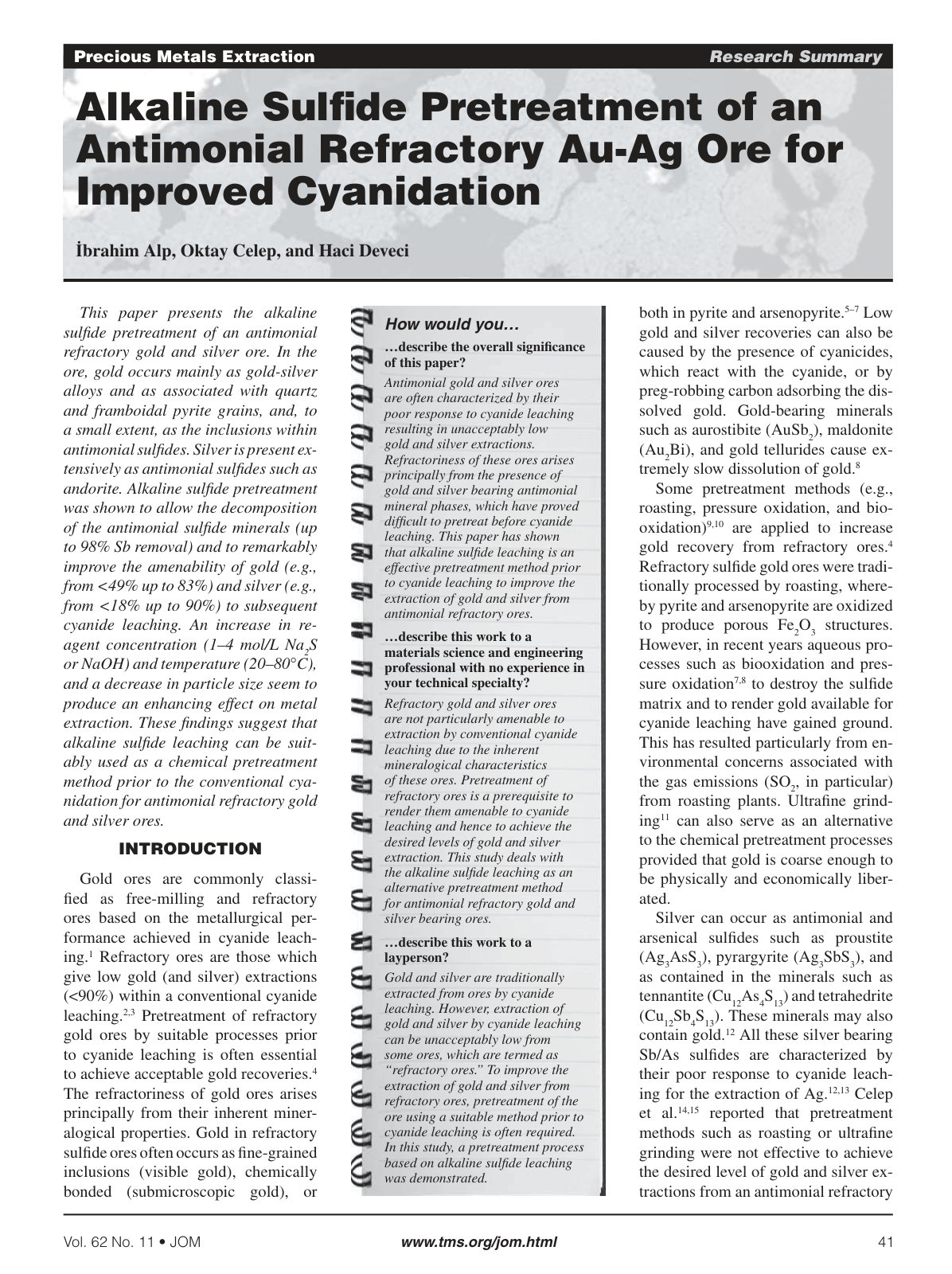 First page of 24 Alkaline sulphide pretreatment JOM