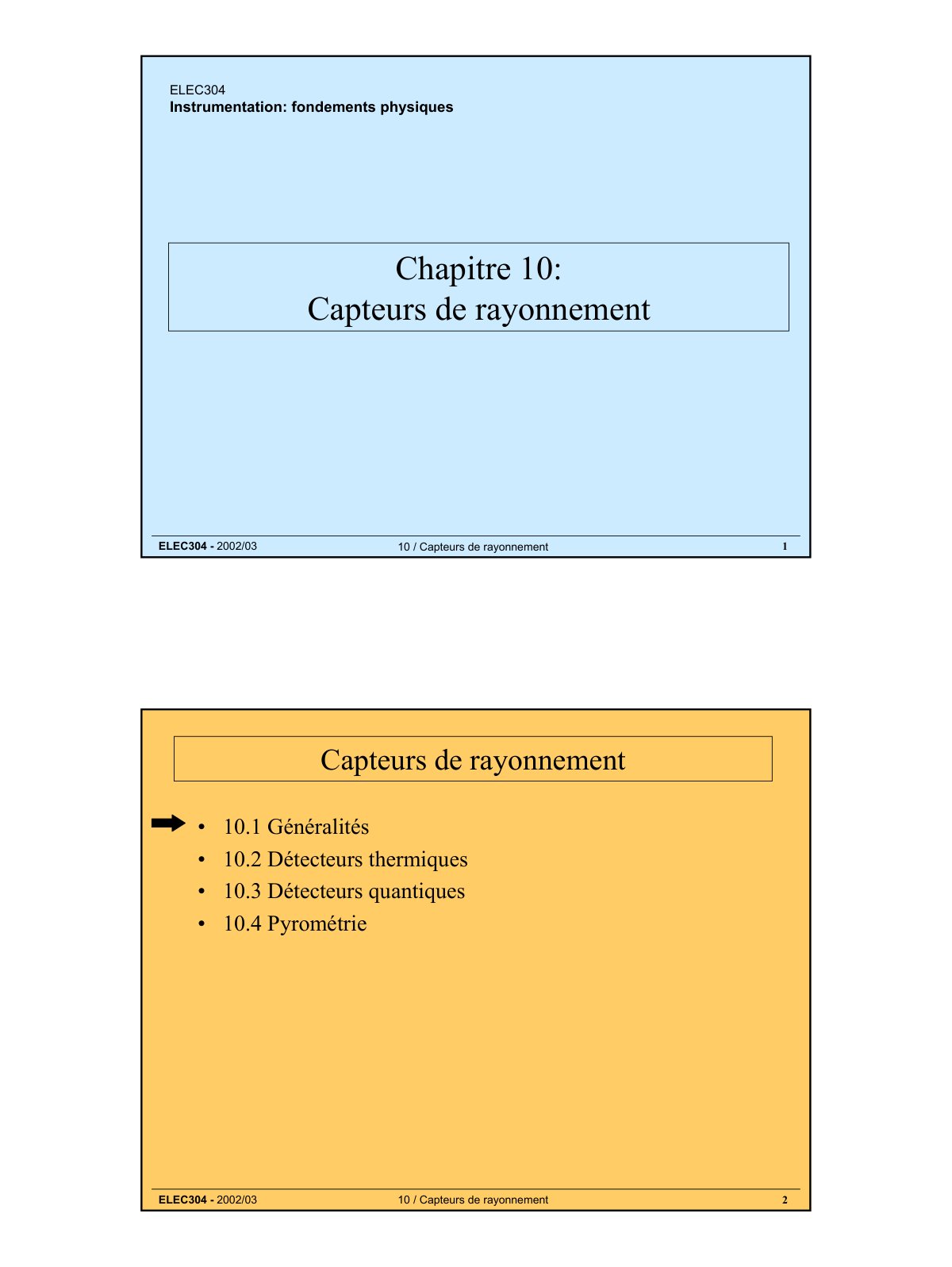 First page of IV.12 Rayonnement