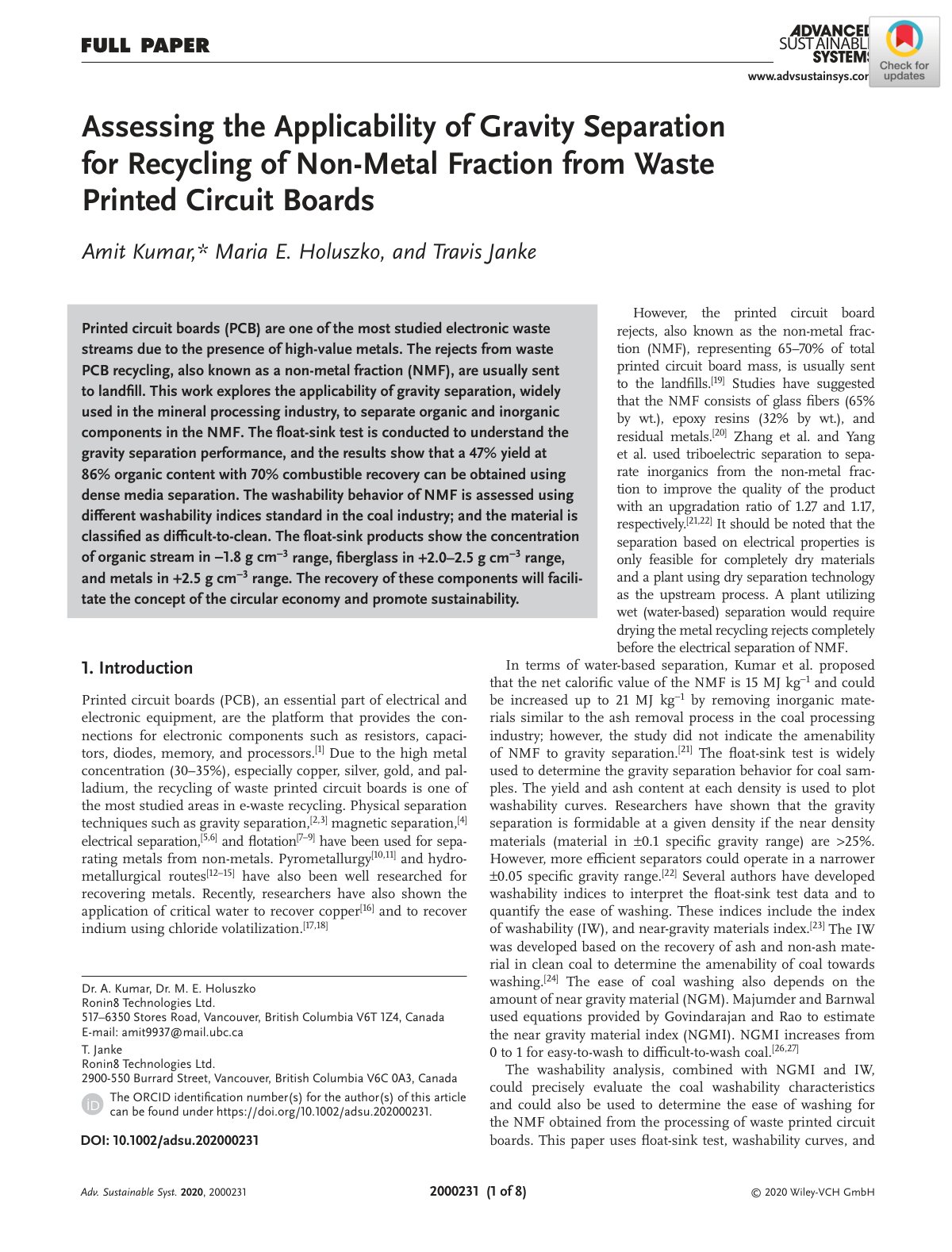 First page of Assessing the Applicability of Gravity S