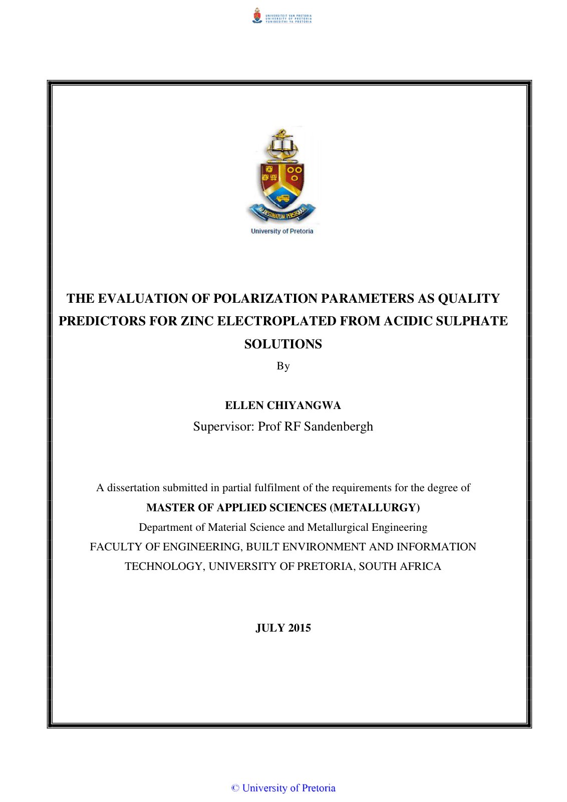 First page of The Evaluation of Polarization Parameter
