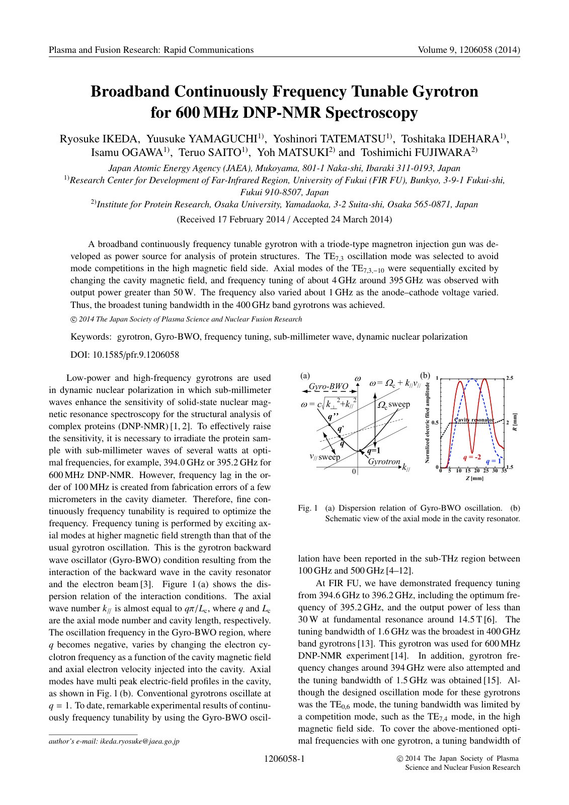 First page of Broadband Continuously Frequency Tunable