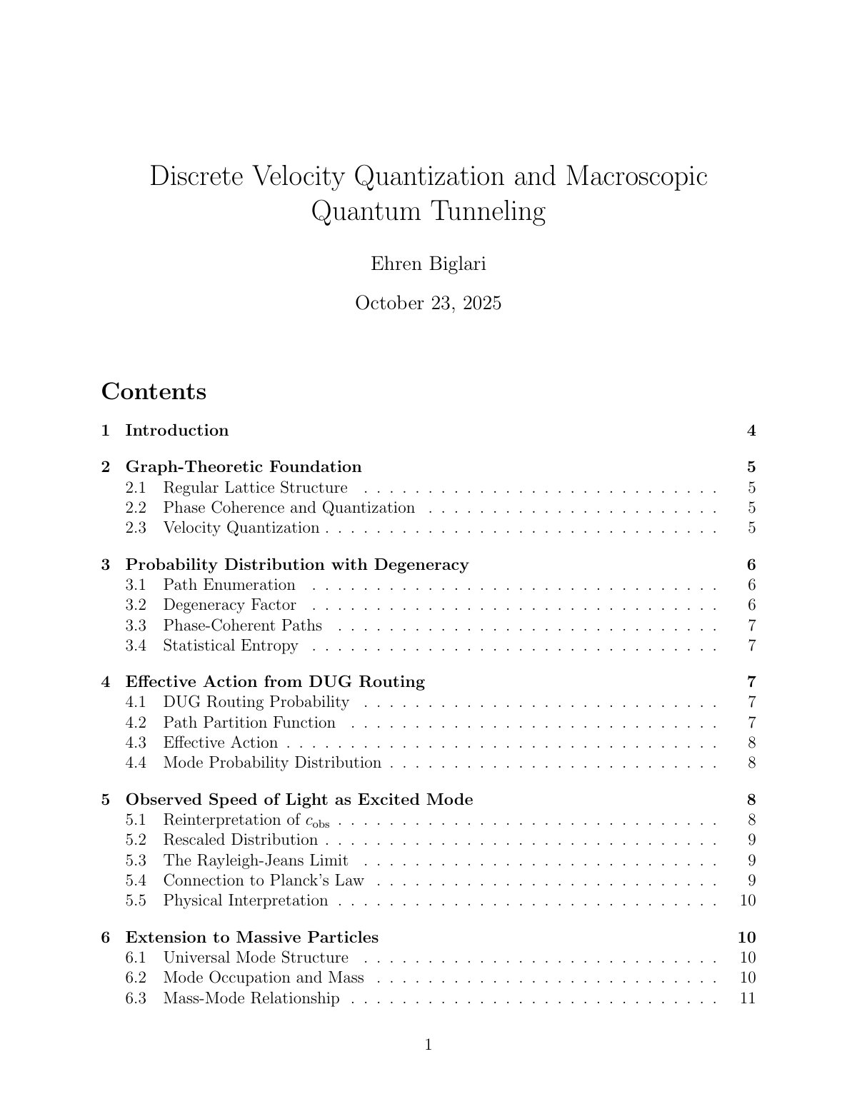 First page of Discrete Velocity Quantization and Macro