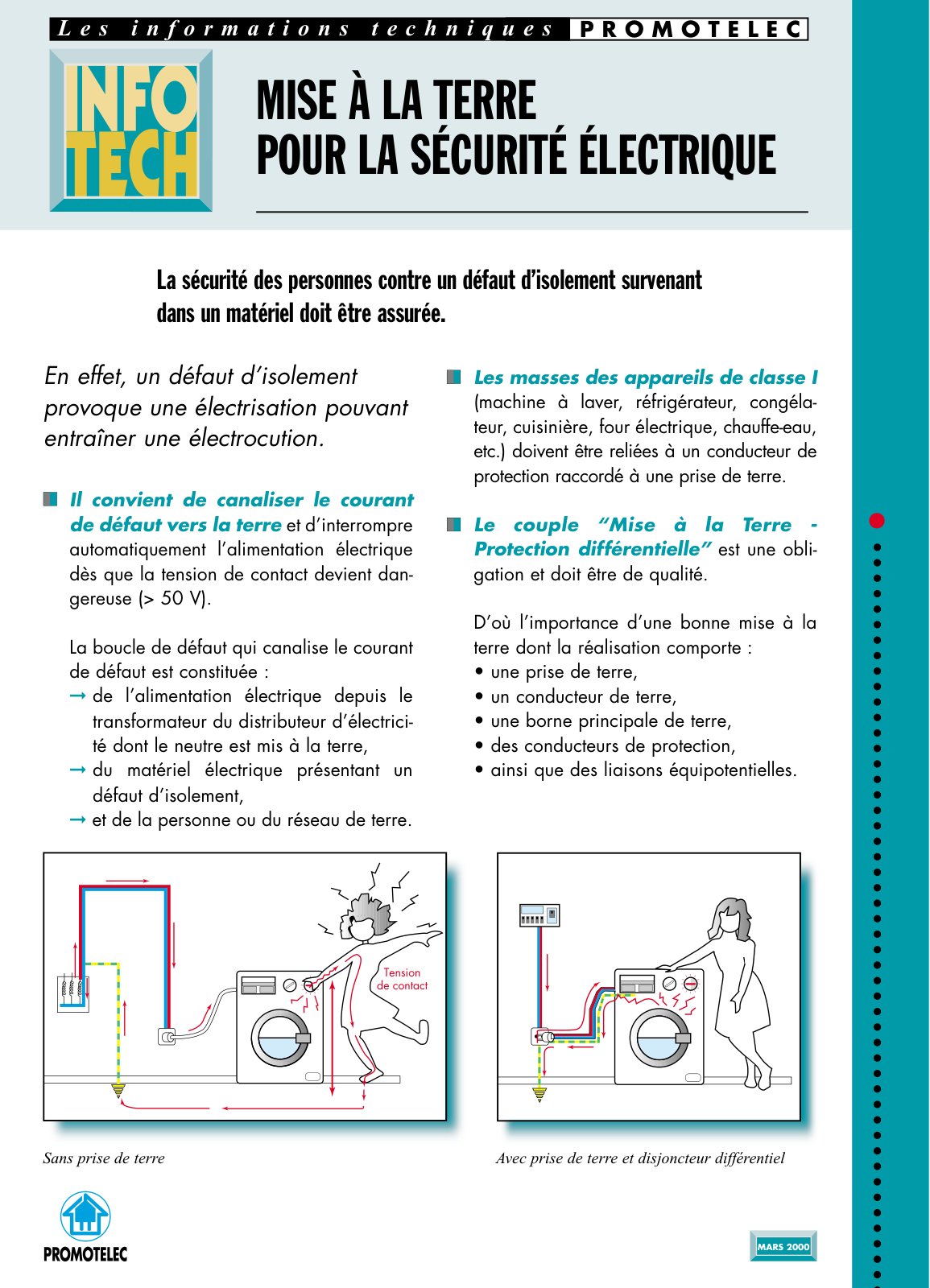 First page of MISE À LA TERRE POUR LA SÉCURITÉ ÉLECTRIQUE