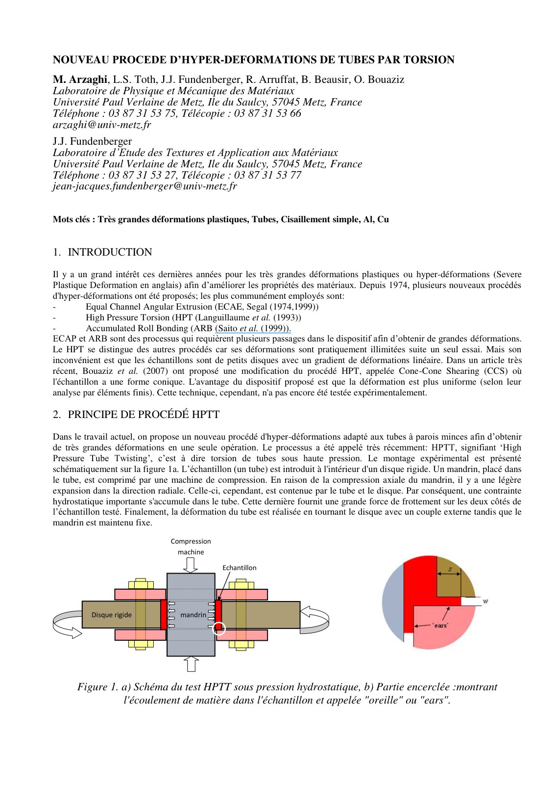 First page of Nouveau procede dhyper deformations de t