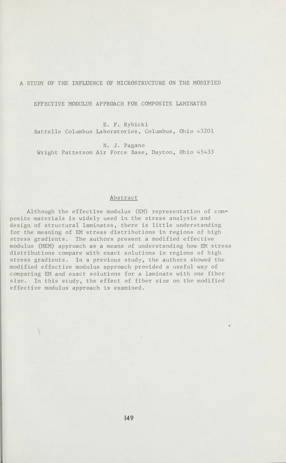 First page of A STUDY OF THE INFLUENCE OF MICROSTRUCTURE ON THE MODIFIED EFFECTIVE MODULUS APPROACH FOR COMPOSITE LAMINATES