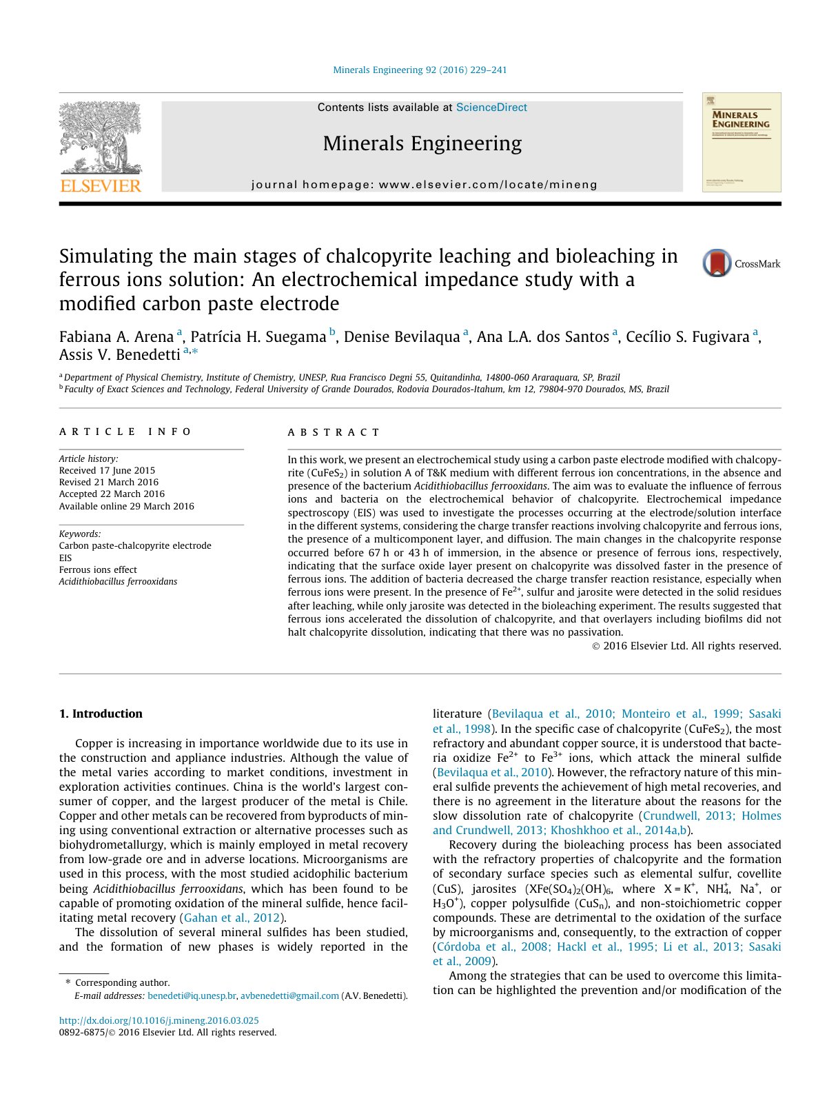 First page of Simulating the main stages of chalcopyri