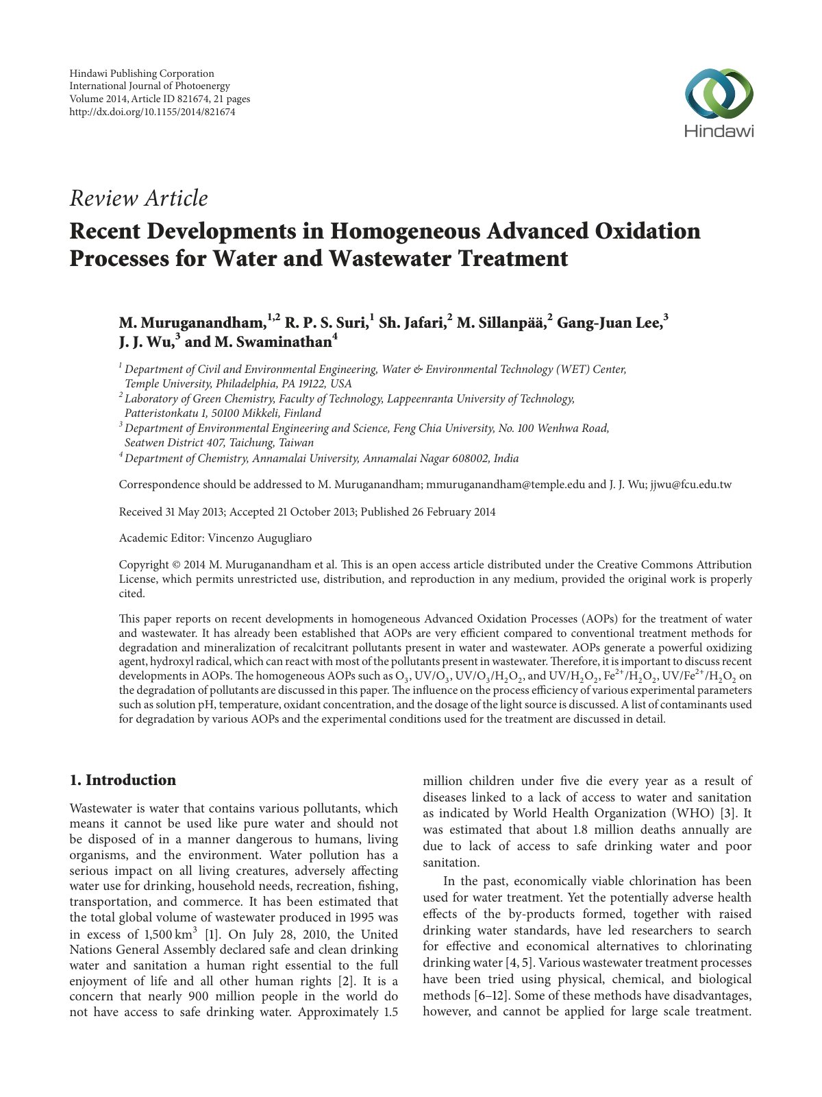 First page of Recent developments in homogeneous Advan