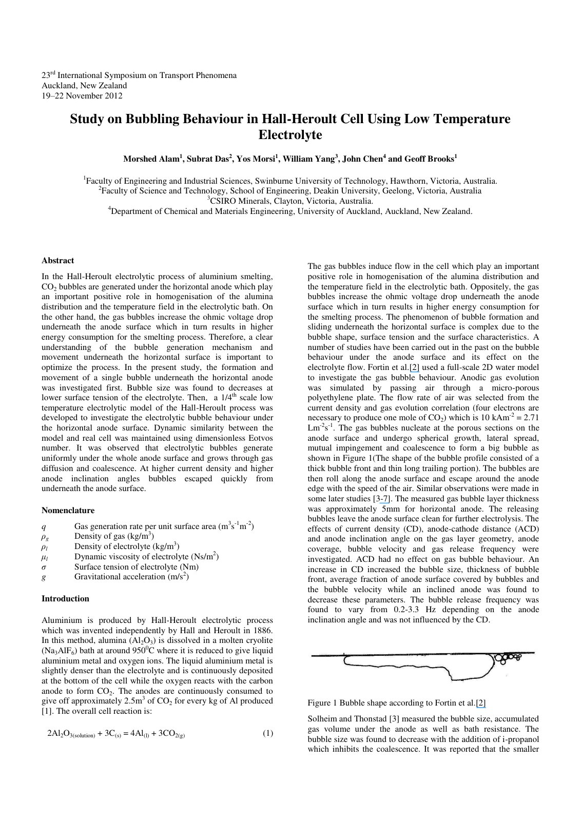 First page of Study on Bubbling Behaviour in Hall Hero