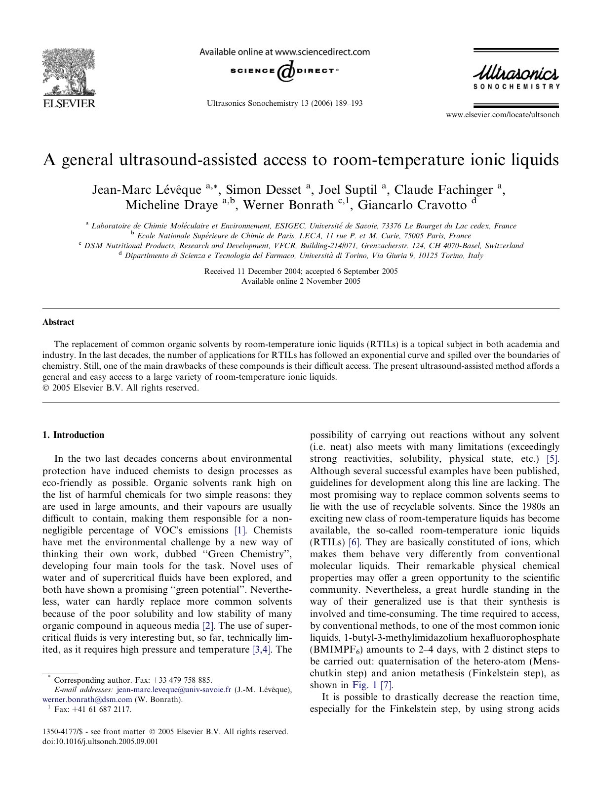 First page of A general ultrasound assisted access to