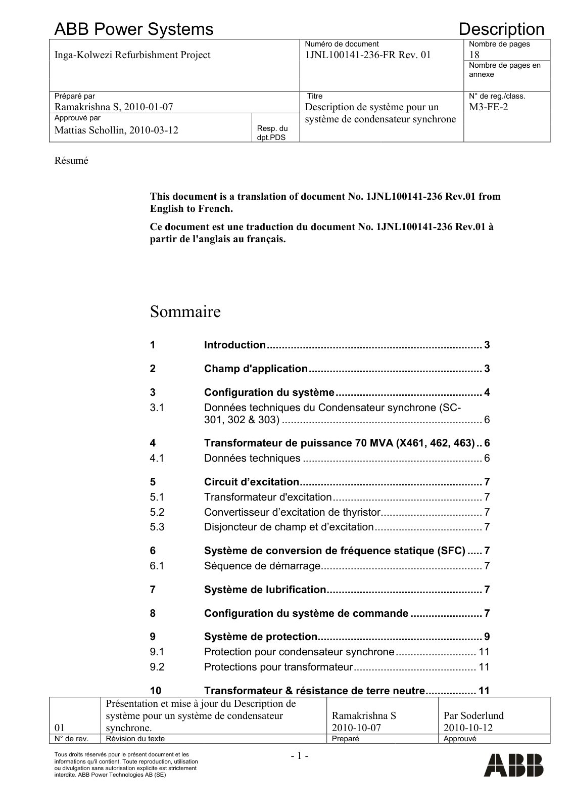 First page of LES CARACTERISTIQUES DU SYSTEME DE COMPASATION