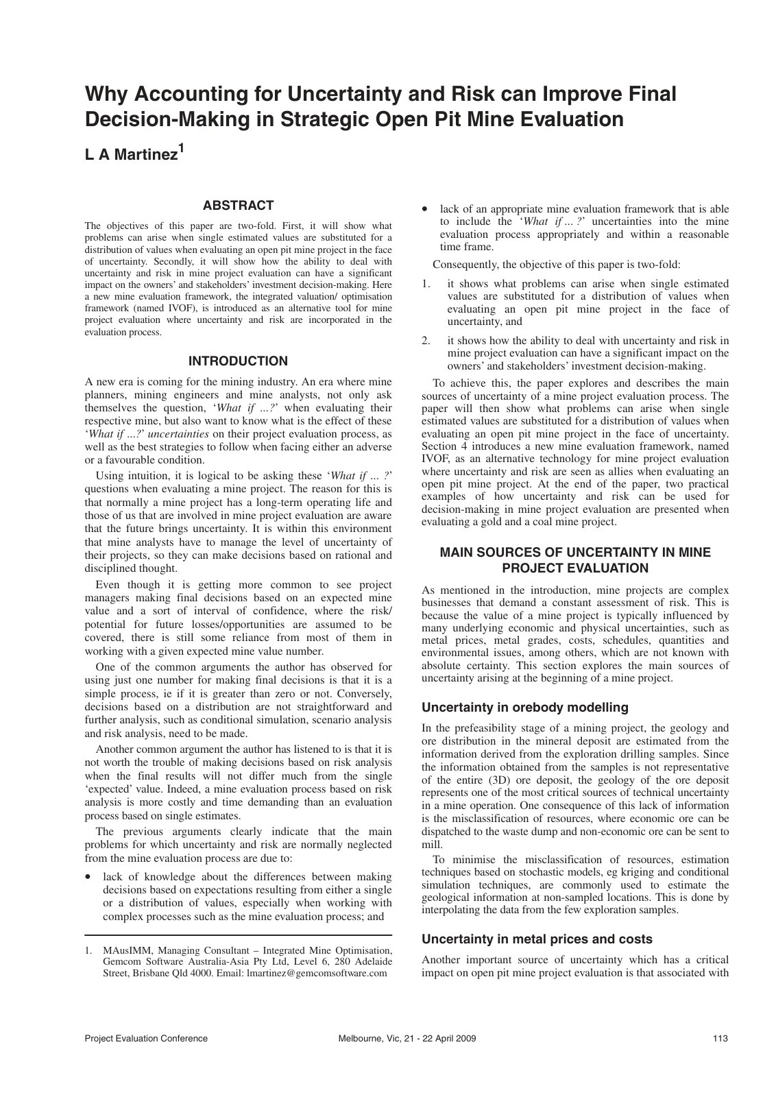 First page of Why Accounting for Uncertainty and Risk