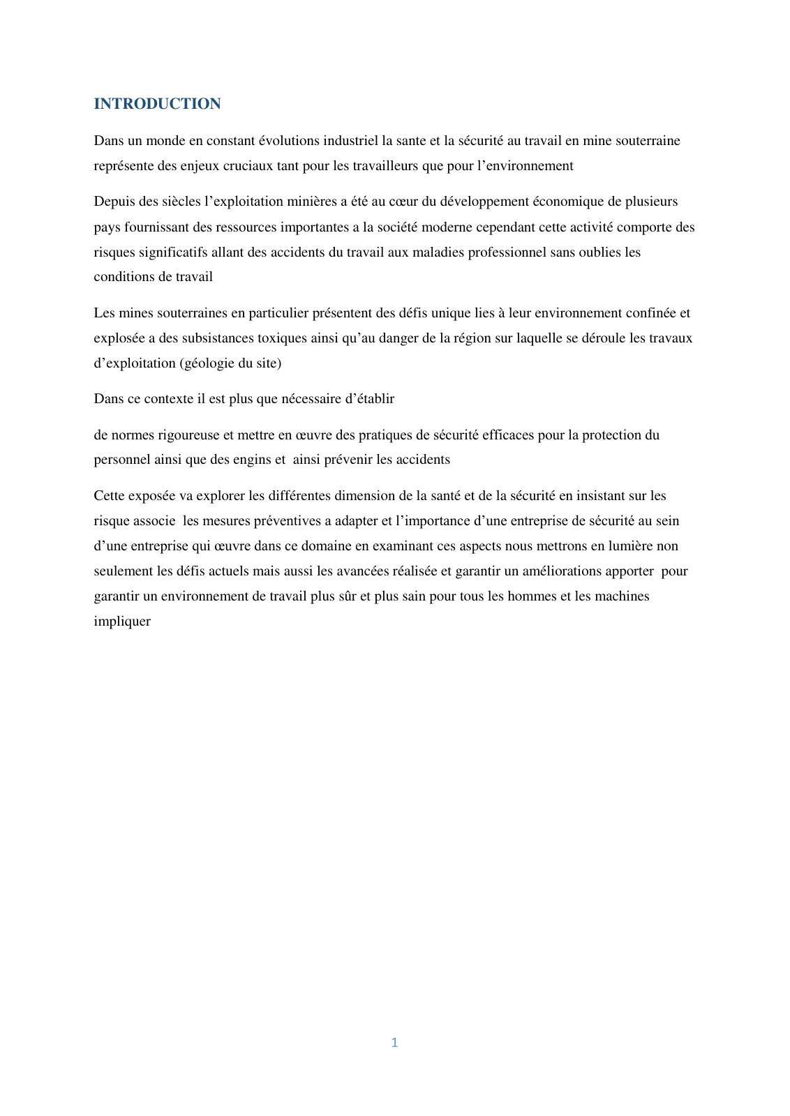 First page of expose de sante