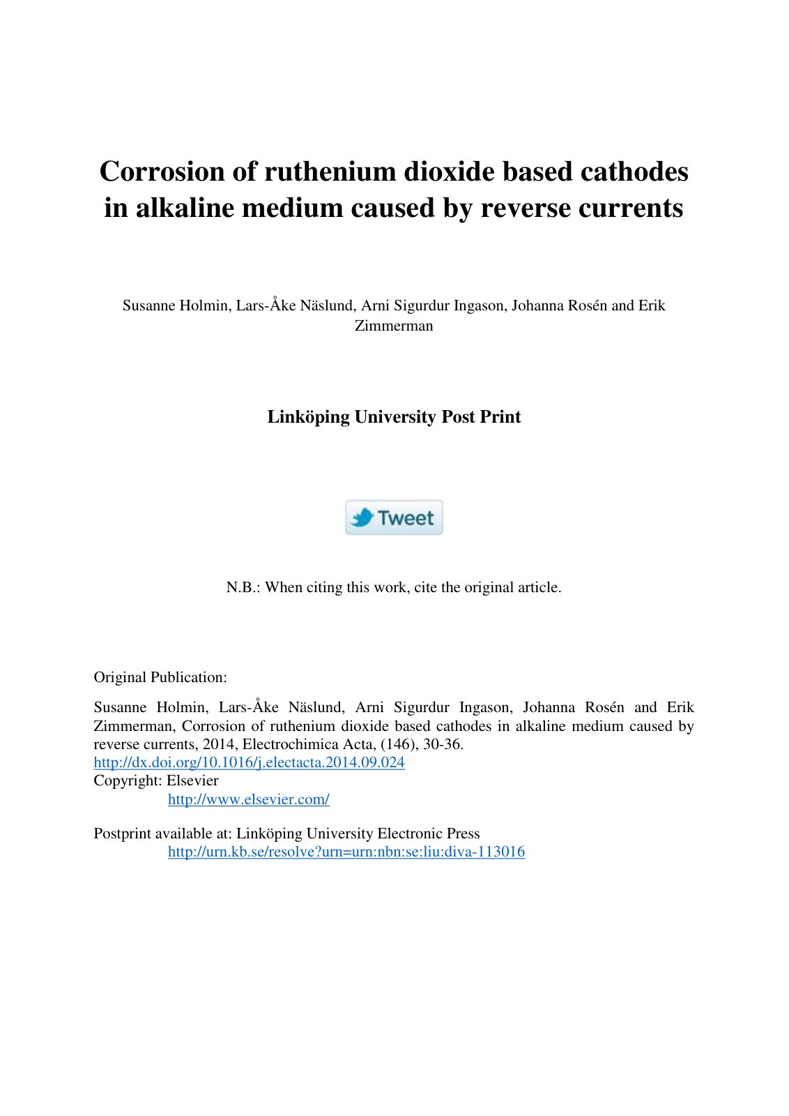 First page of Corrosion of ruthenium dioxide based cat