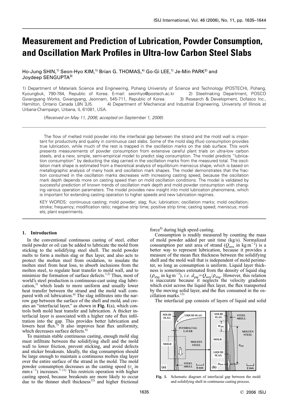 First page of Measurement and Prediction of Lubricatio