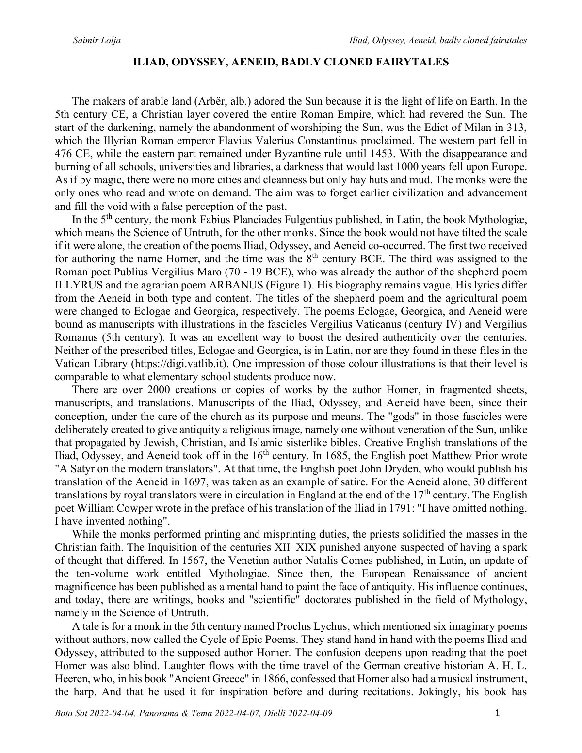 First page of Iliad Odyssey Aeneid badly cloned fairyt