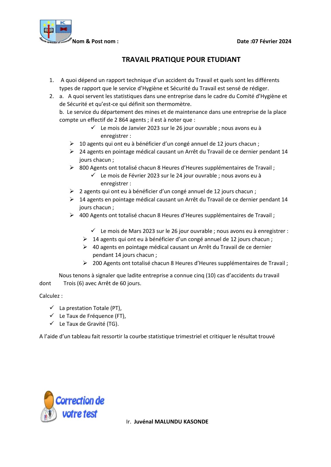 First page of TPE Numero 2 SST