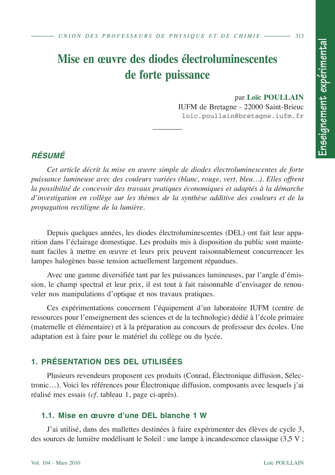 First page of del puissance