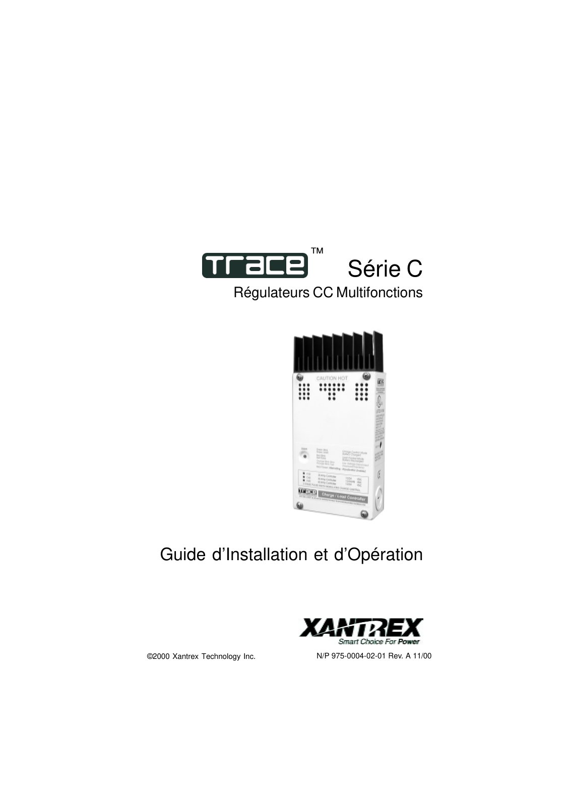 First page of Guide d’Installation et d’Opération