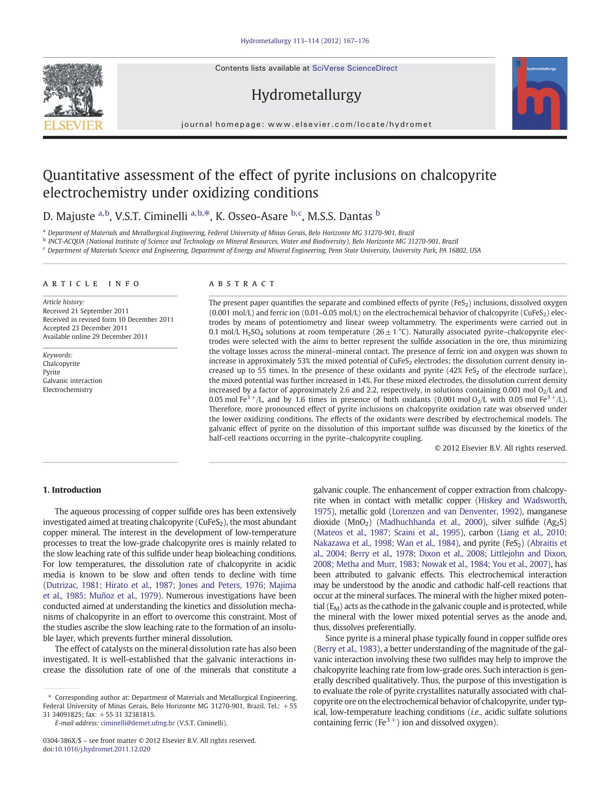 First page of Quantitative assessment of the effect of