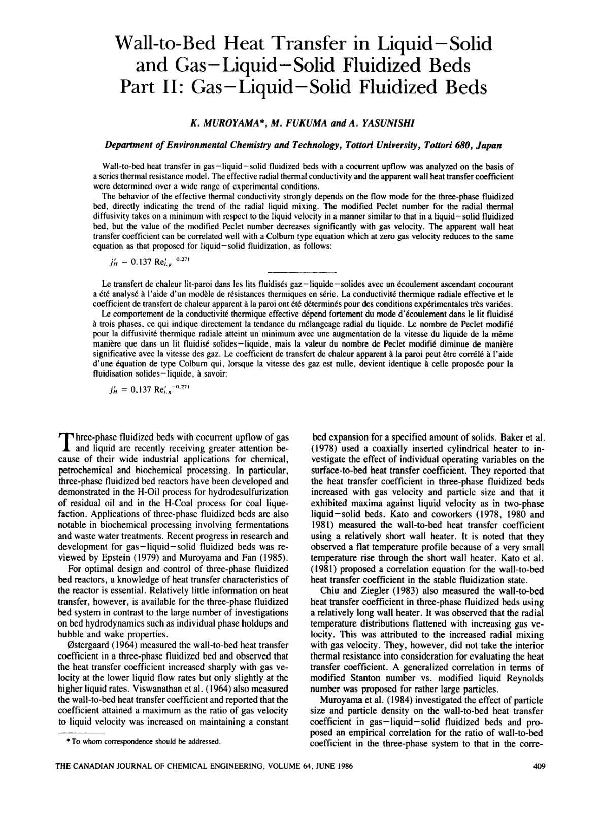 First page of Wall to bed heat transfer in liquid soli