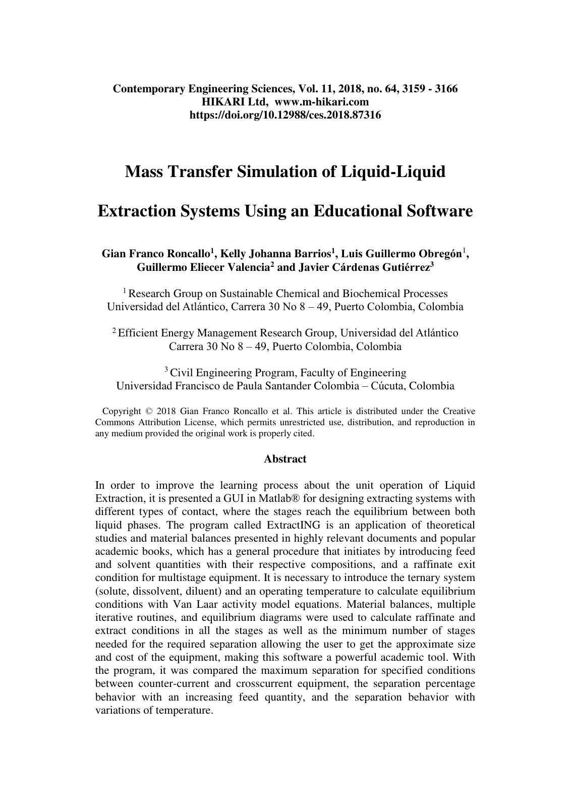 First page of Mass transfer simulation of liquid liqui