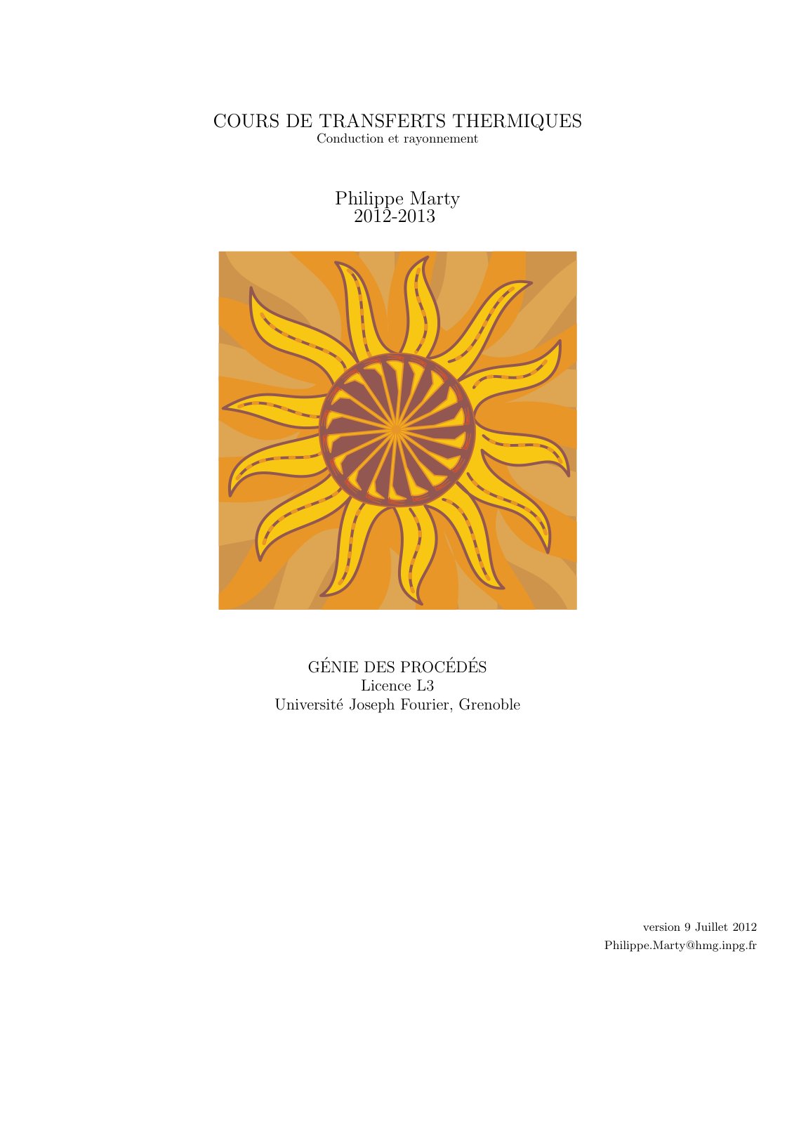 First page of cours thermique L3