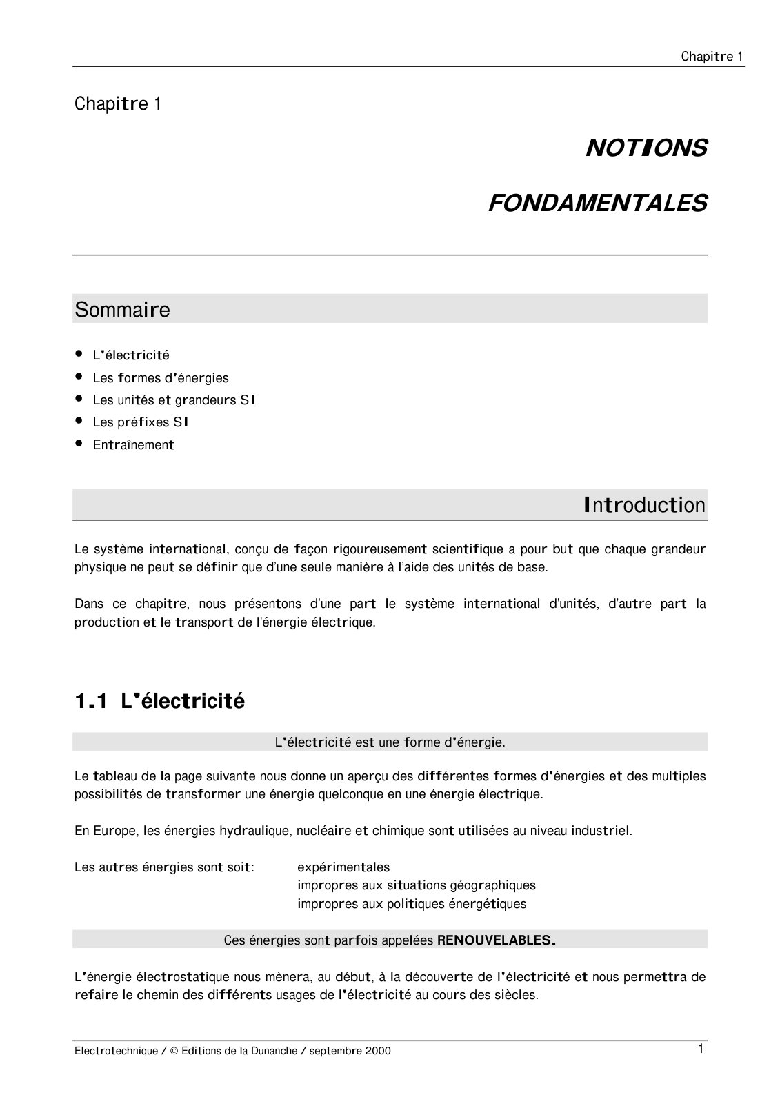 First page of notions