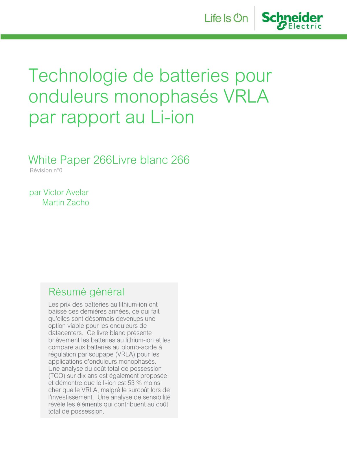First page of batteries onduleurs