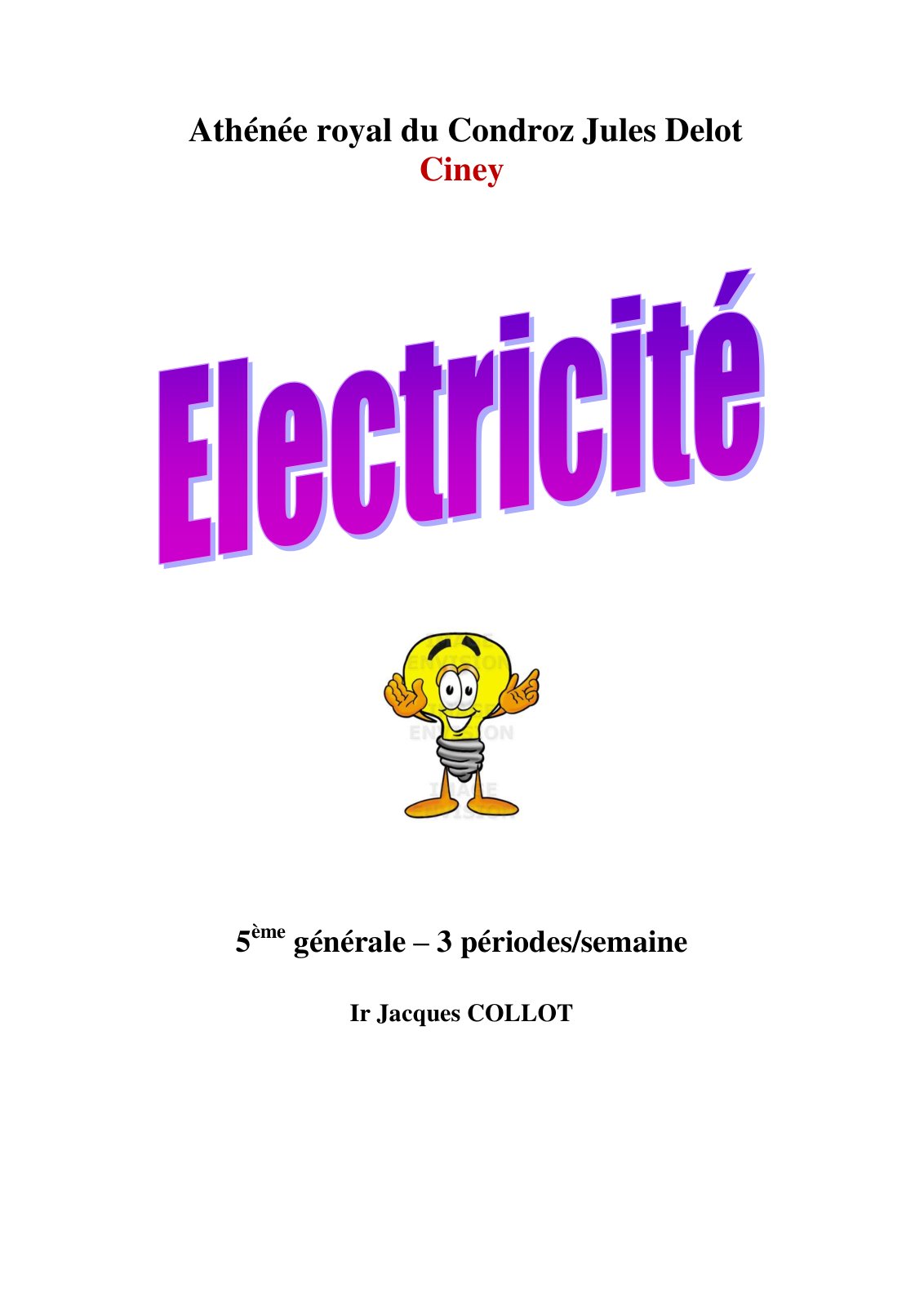 First page of 5G3Electricite 064021