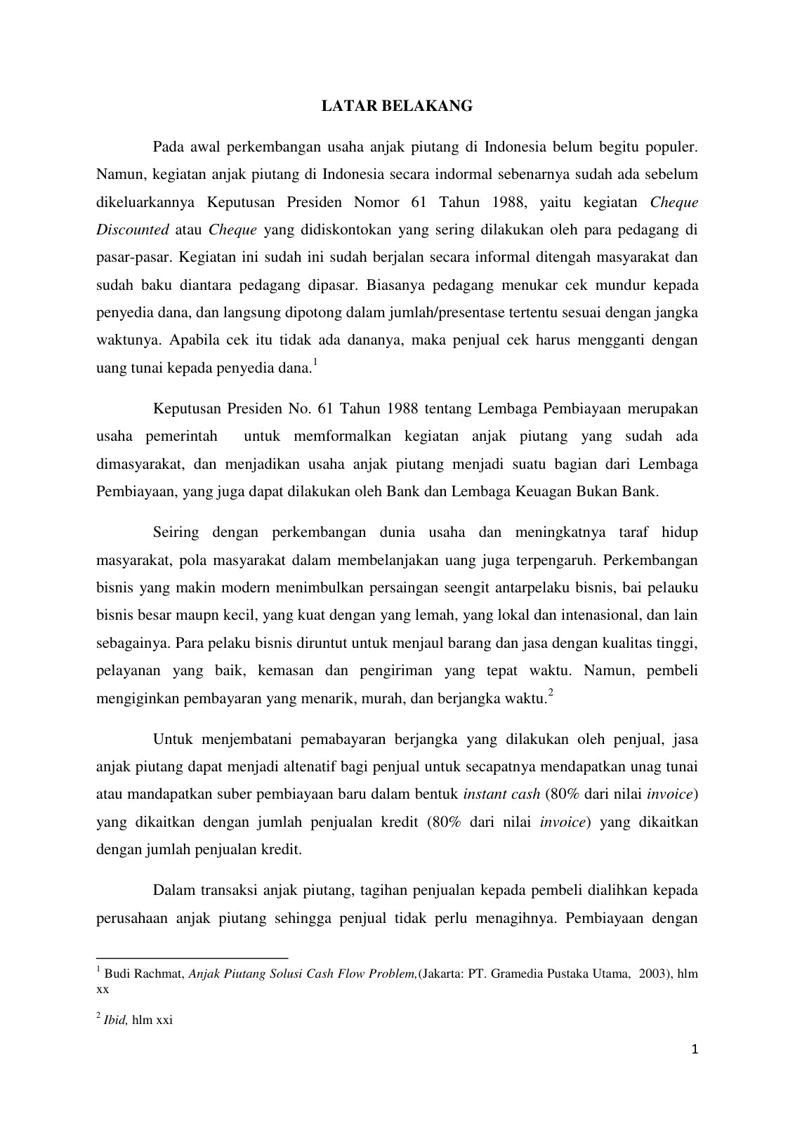 First page of Factoring