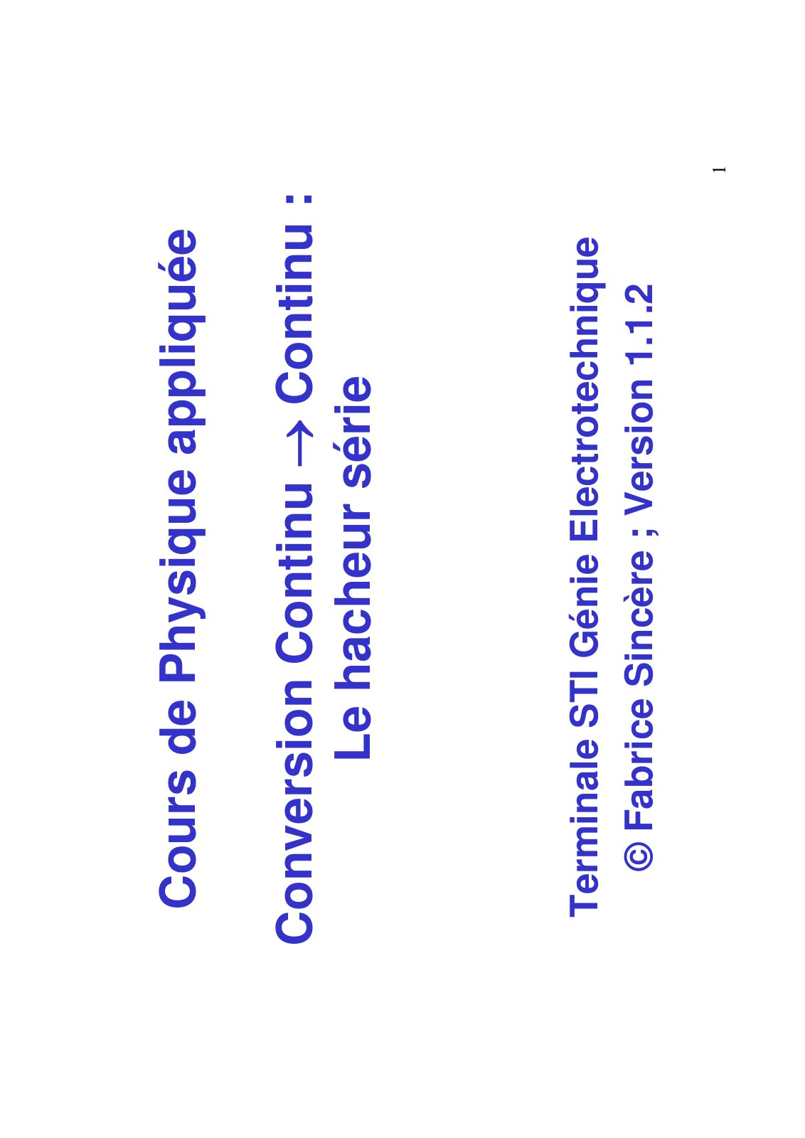 First page of cours hacheur serie tgett 1