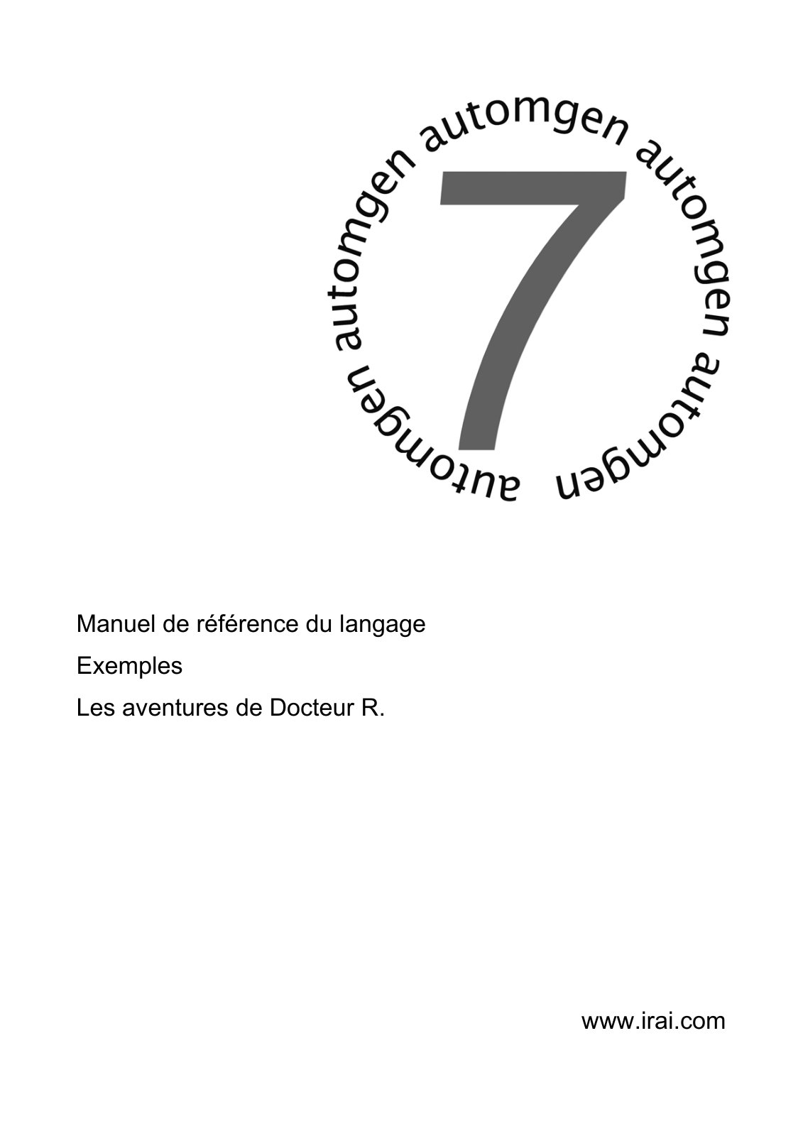 First page of manuel langage irai