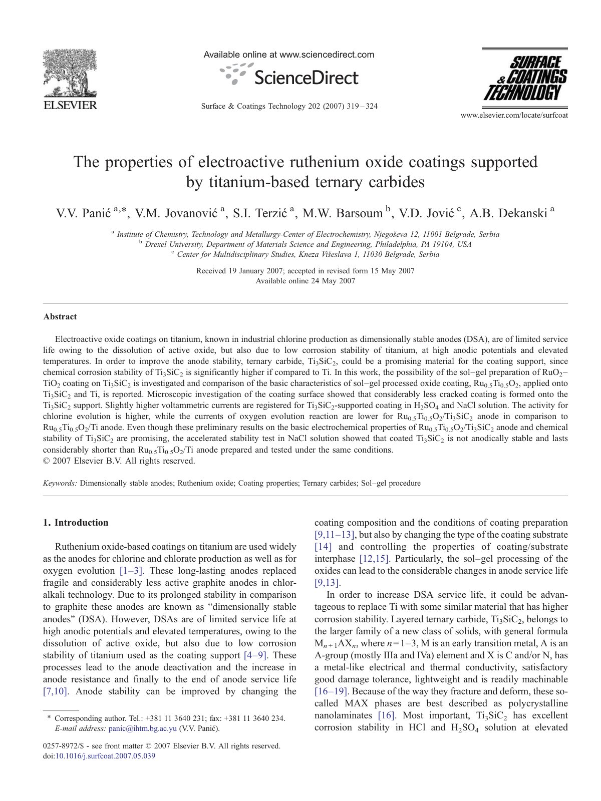 First page of The properties of electroactive rutheniu